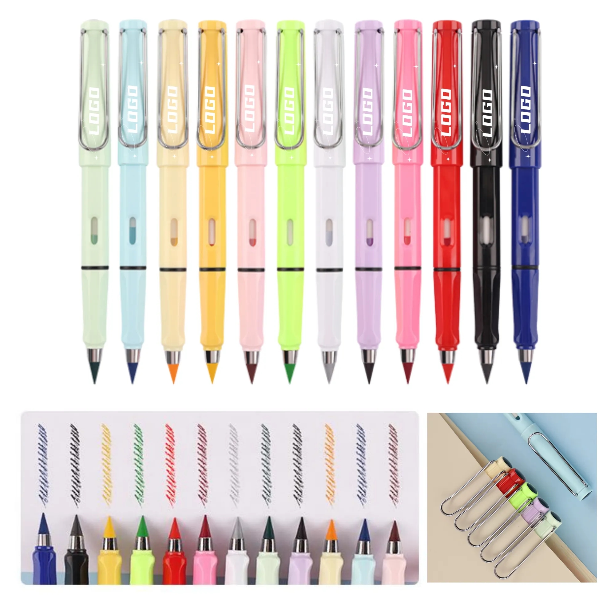 Inkless Colorful Erasable Pencil With Eraser 6