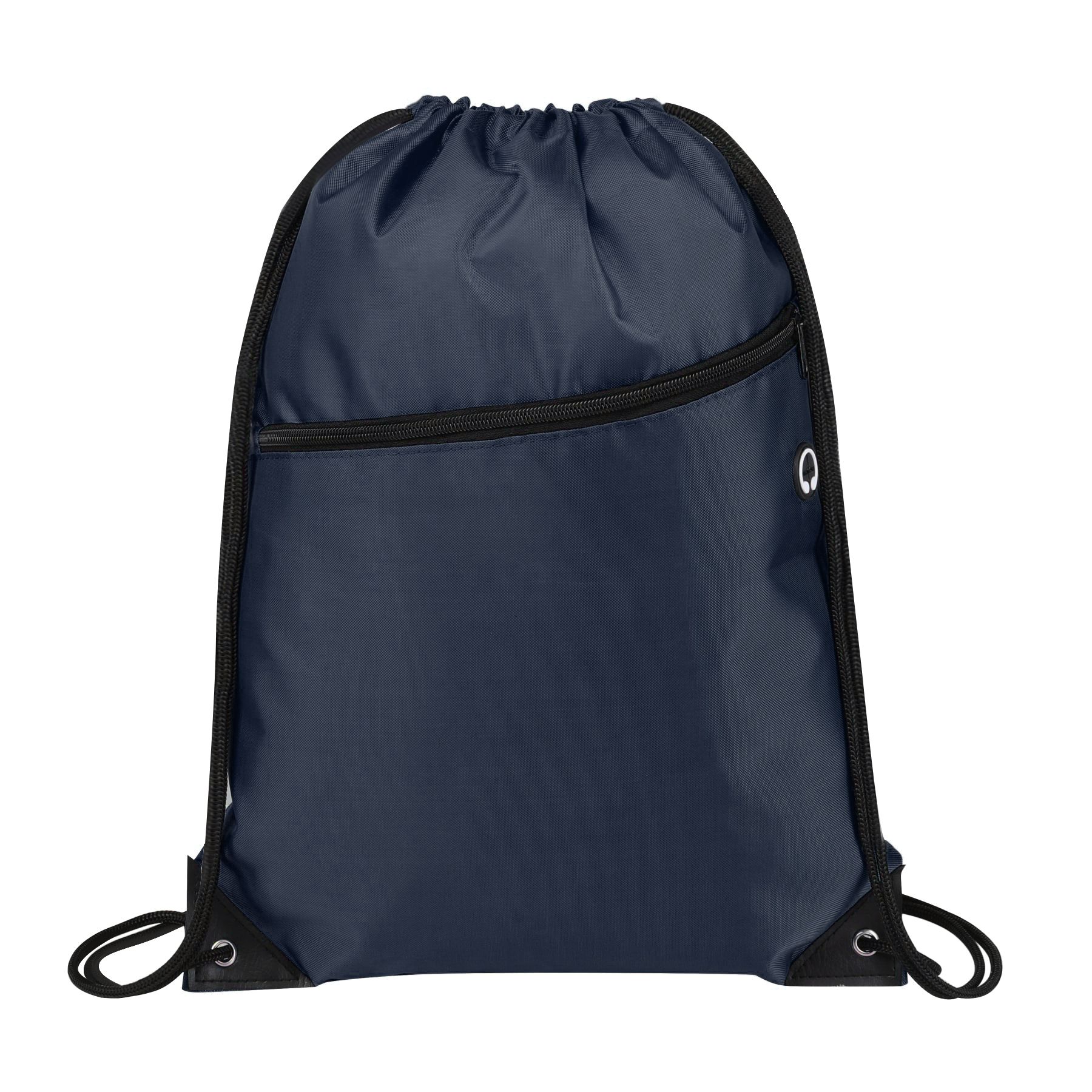 420D Heavy Duty Drawstring Backpack With Front Zipper 33