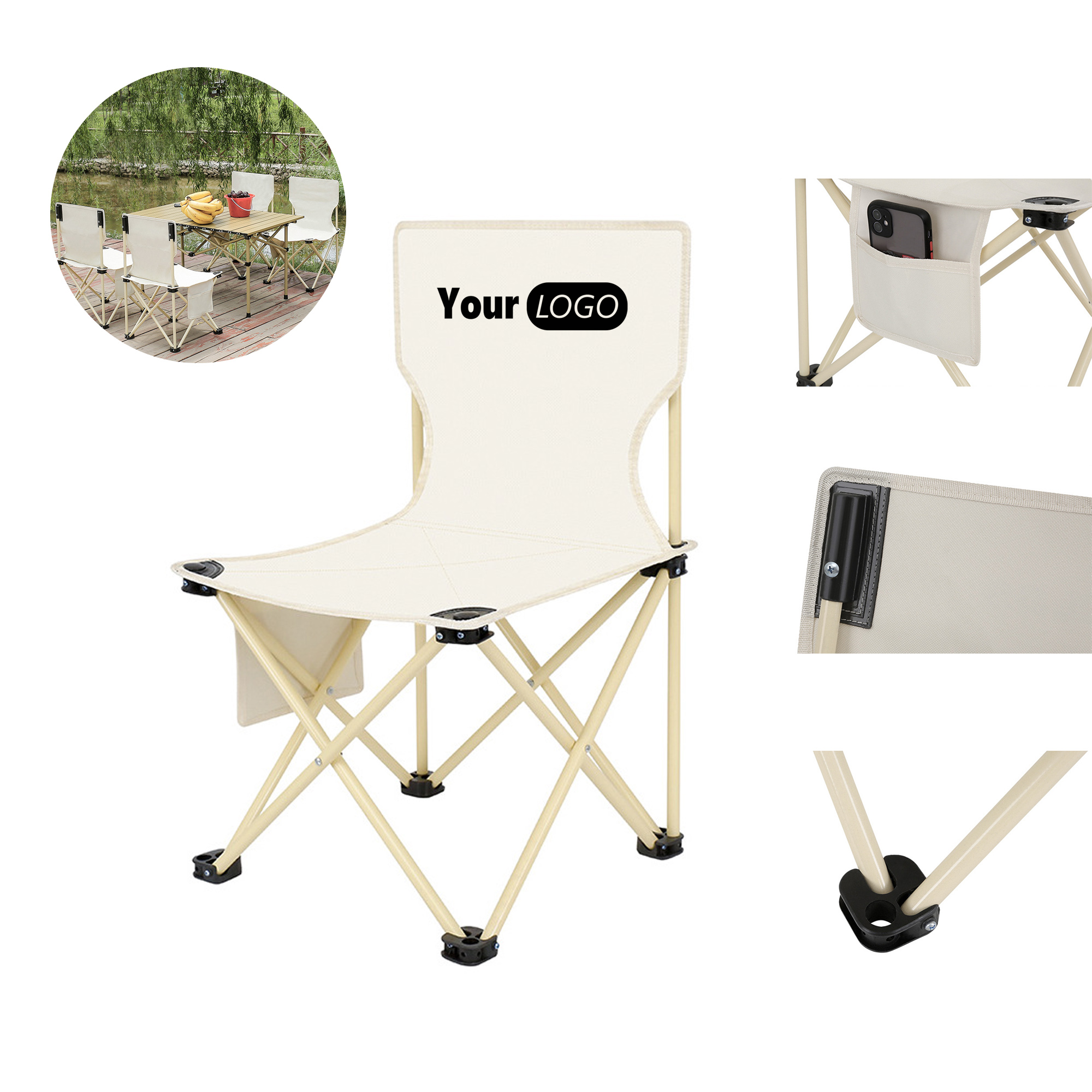 Folding Outdoor Chair with Side Pocket 6
