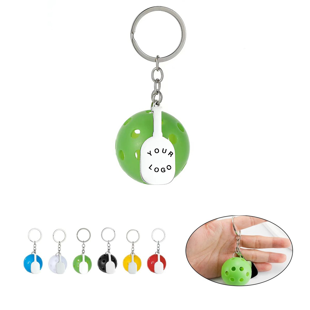 Compact Pickleball Keychain for Bags and Backpacks