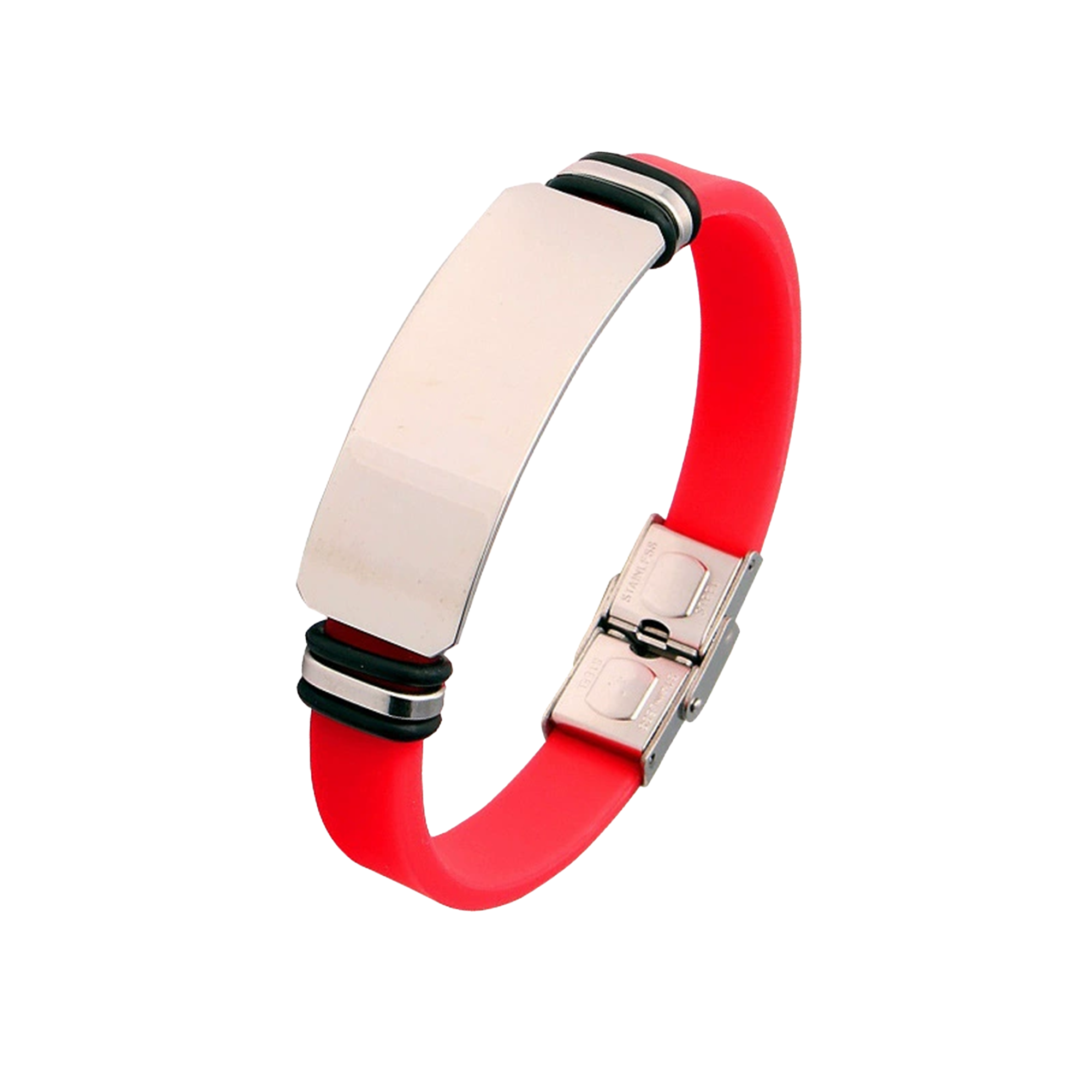 Couple's Silicone Titanium Steel Bracelet 22