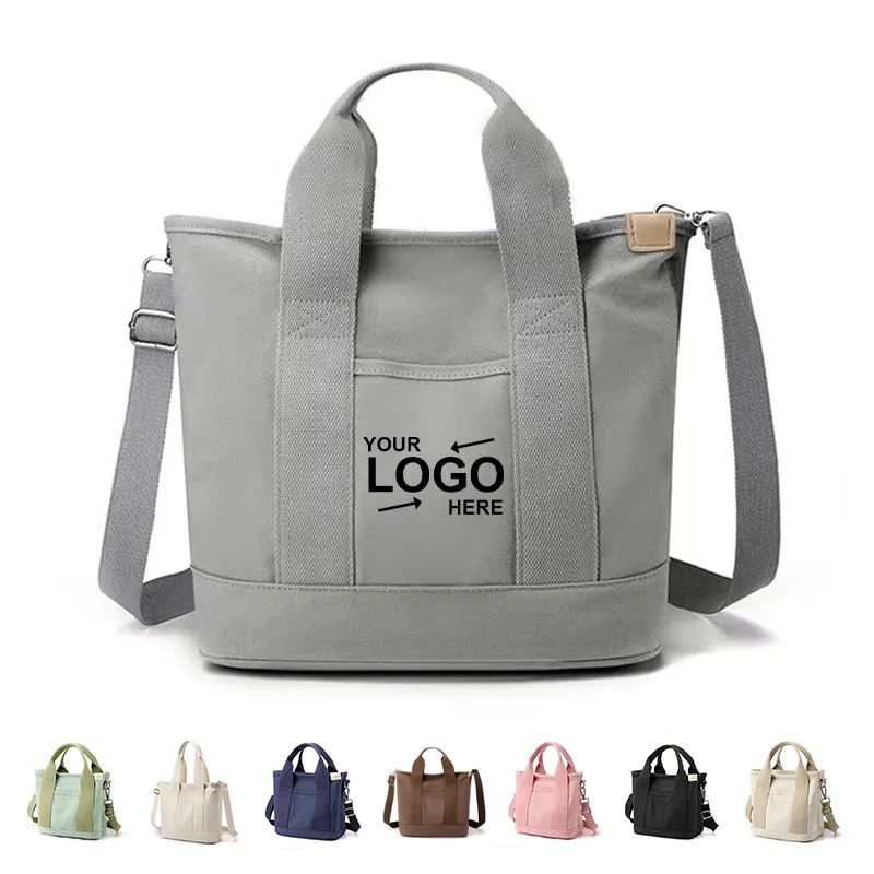 Canvas Crossbody Tote Bag