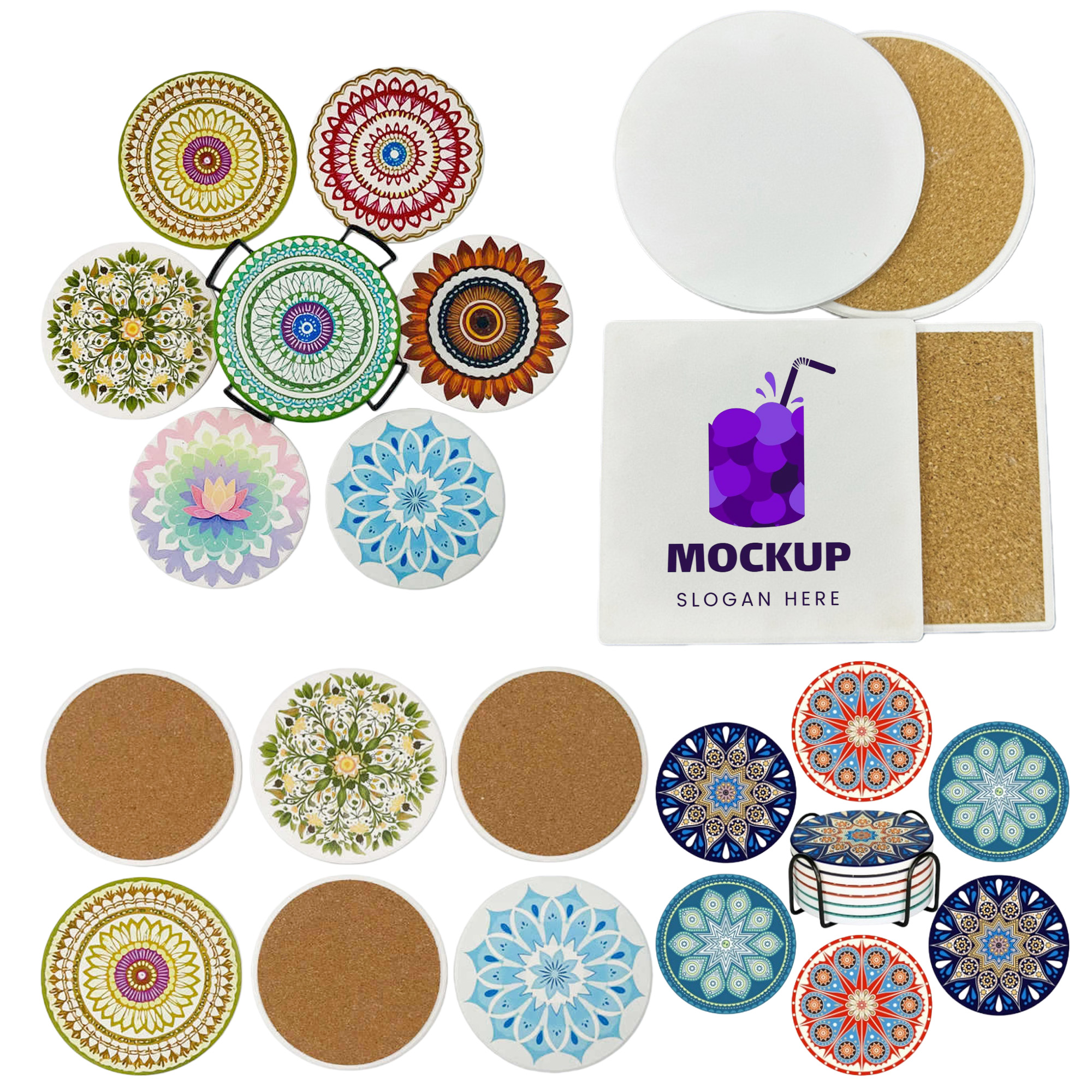 Durable Drink Round Ceramic Coaster