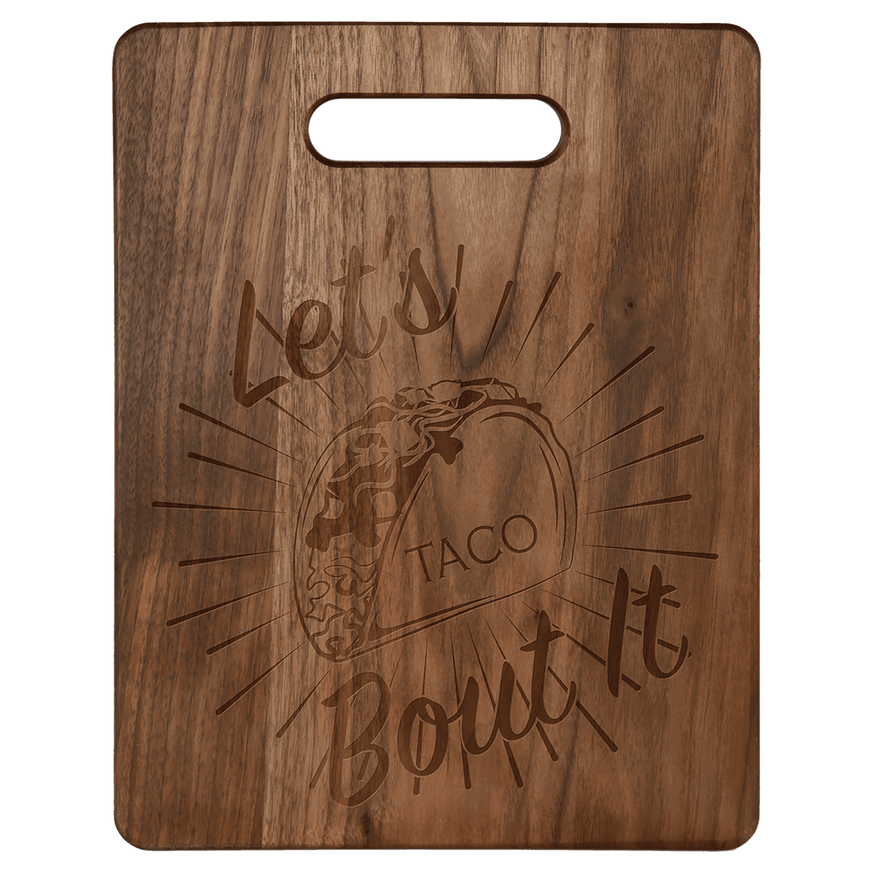11 1/2" x 8 3/4" Dark Brown Walnut Cutting Board