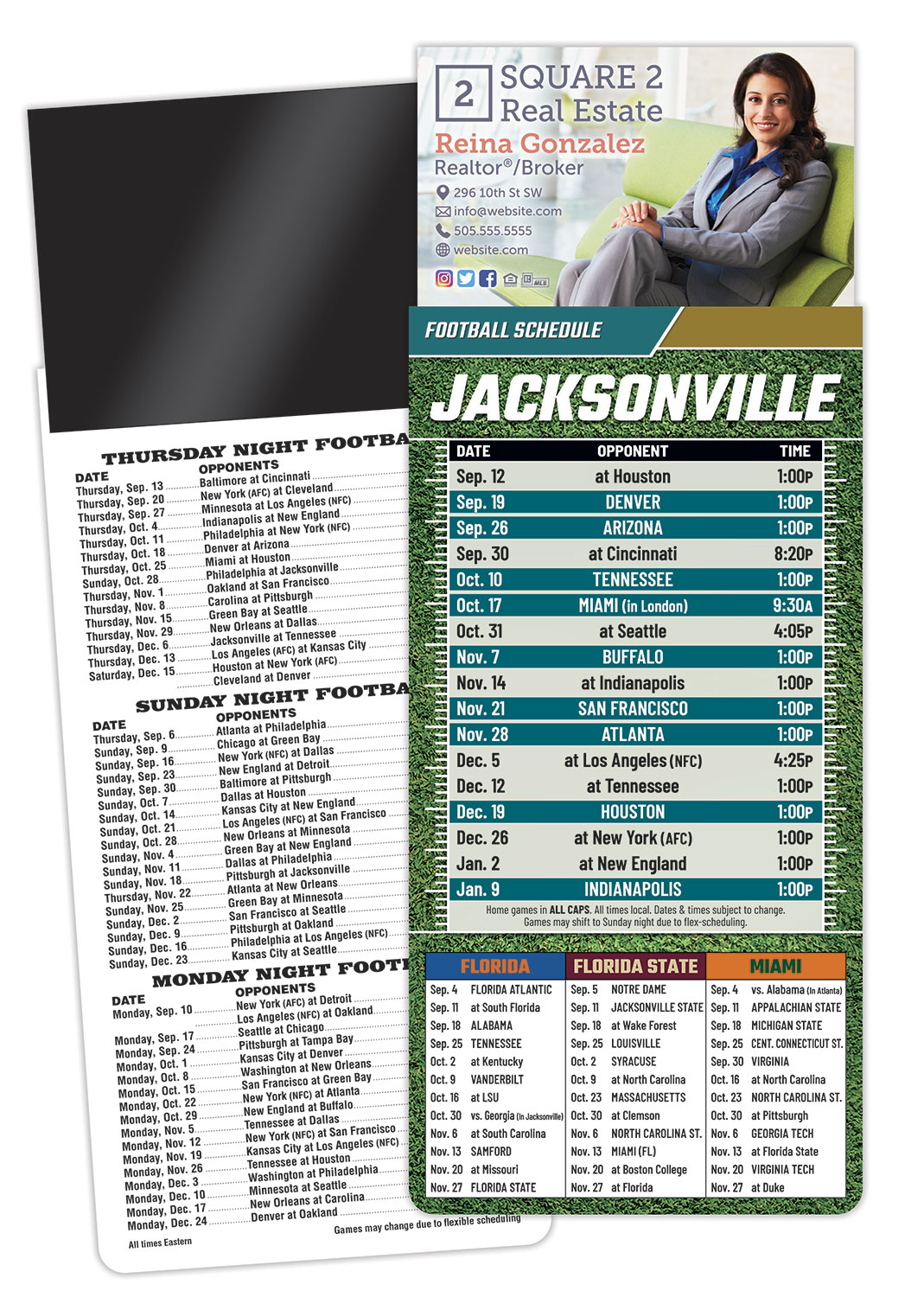 Magna-Card Business Card Magnet Football Schedules (3.5x9)
