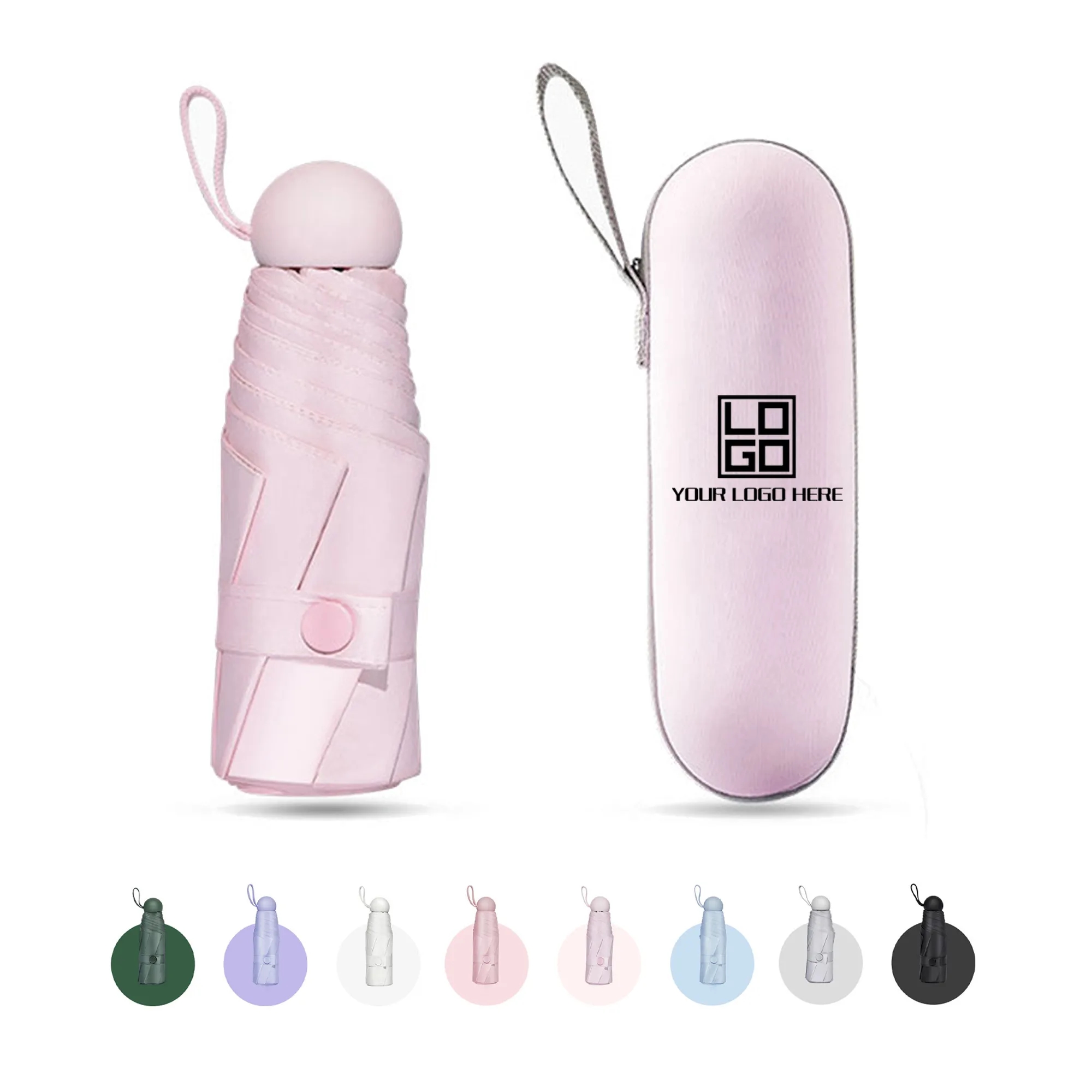 Folding Umbrella With Pocket Capsule MOQ10pcs