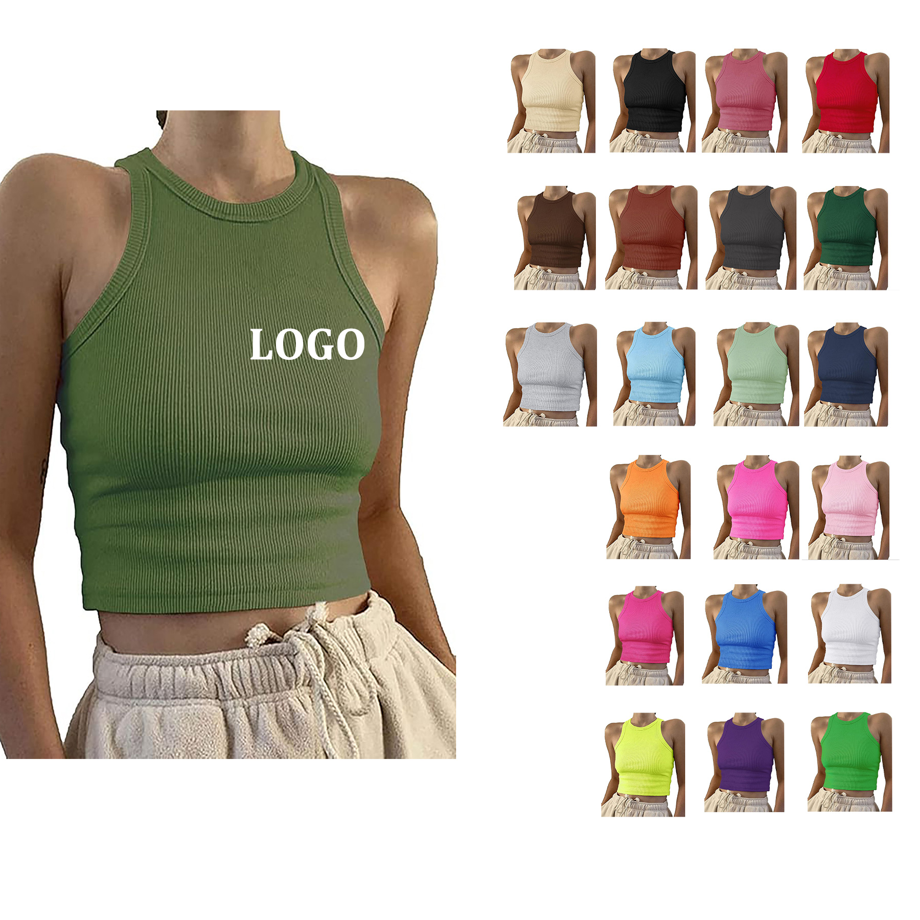 Women Sleeveless Racerback Vest 10