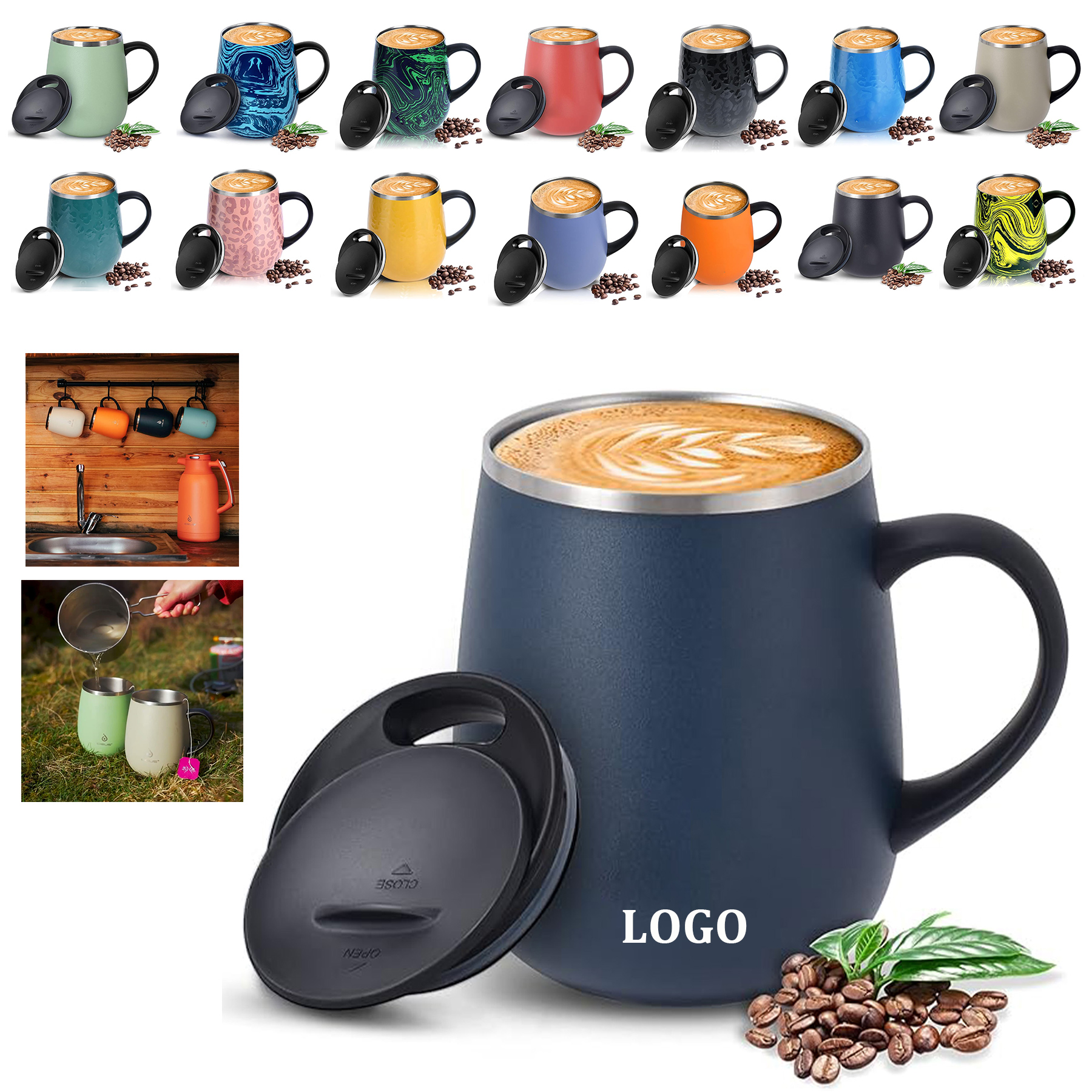 16 Oz Insulated Coffee Mug 26