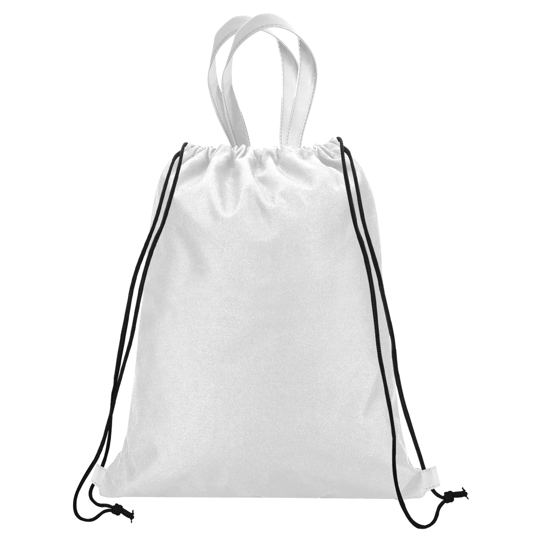 15'' x 11 4/5'' Non Woven Drawstring Backpacks With Carry Handle 4