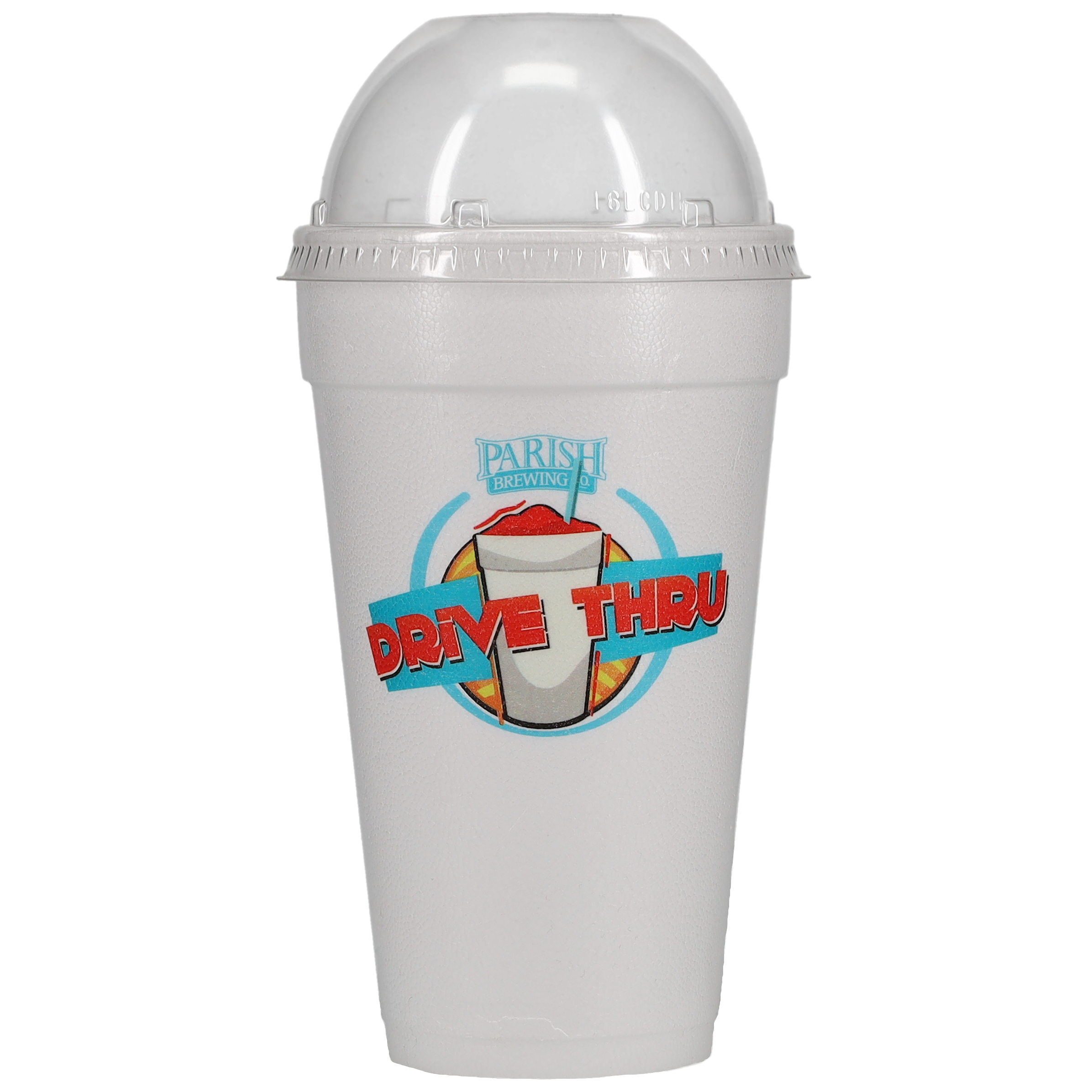 14/16/20/24 oz Foam Cup Open Domed Lid Clear 5