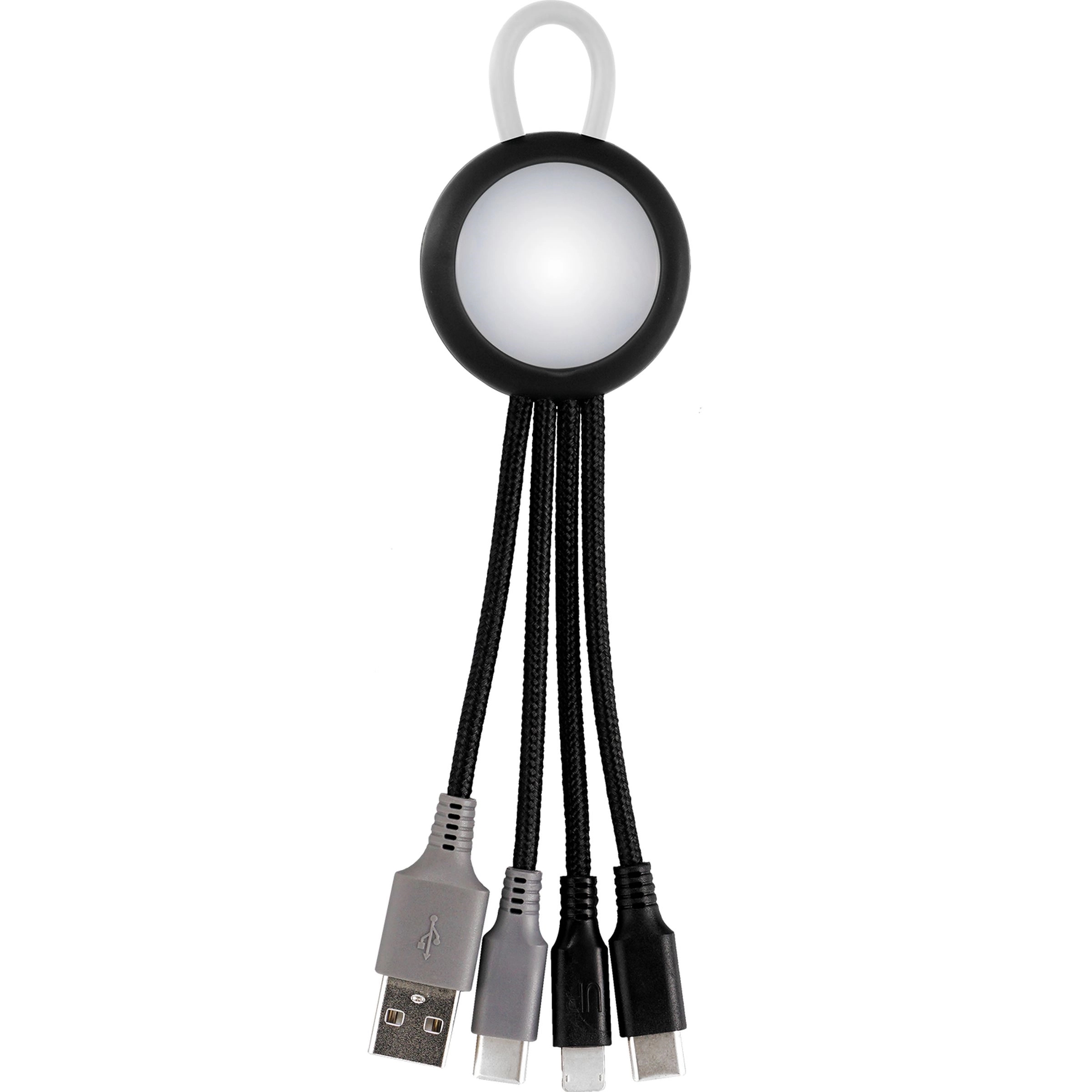 Clearview Light Up Loop Dual Input 3-in-1 Charging Cable 3