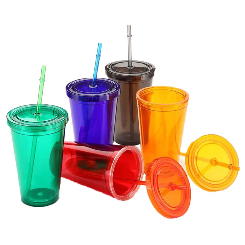 16Oz Acrylic Double Wall Drink Cup with Straw DSRJ9054 Logo Custom Corporate Gifts, Business