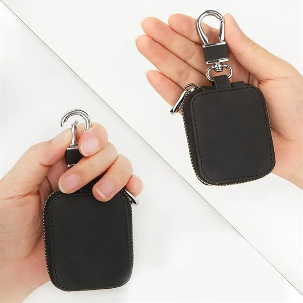 Custom Compact Zippered Key Case with Snap Clip — Slim & Organized Promo 2