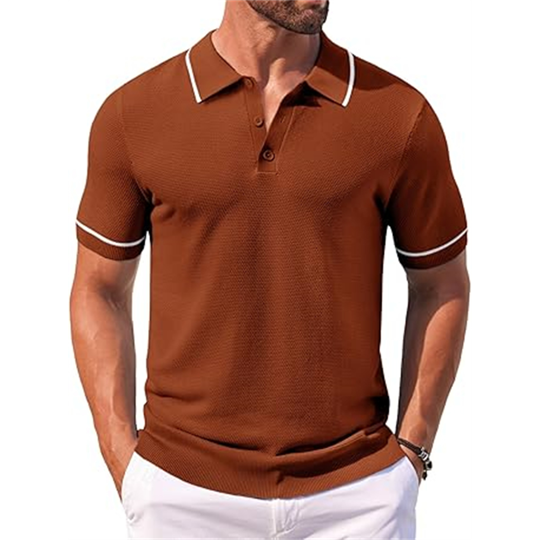 Men's Knit Golf Polo Shirt 50