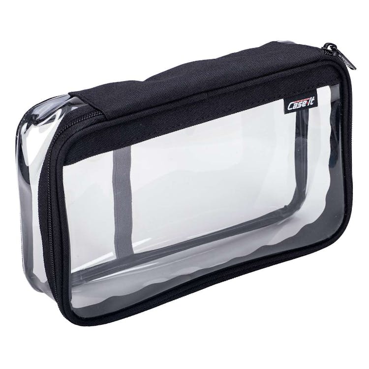 Case-It Clear Case XL Pencil Pouch - Black 3
