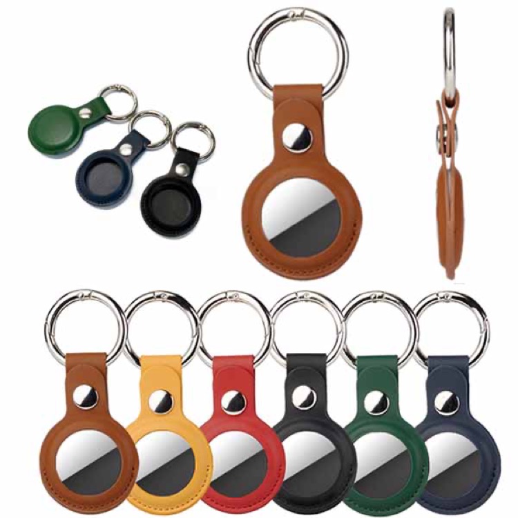 Pu Leather Airtags Protective Case