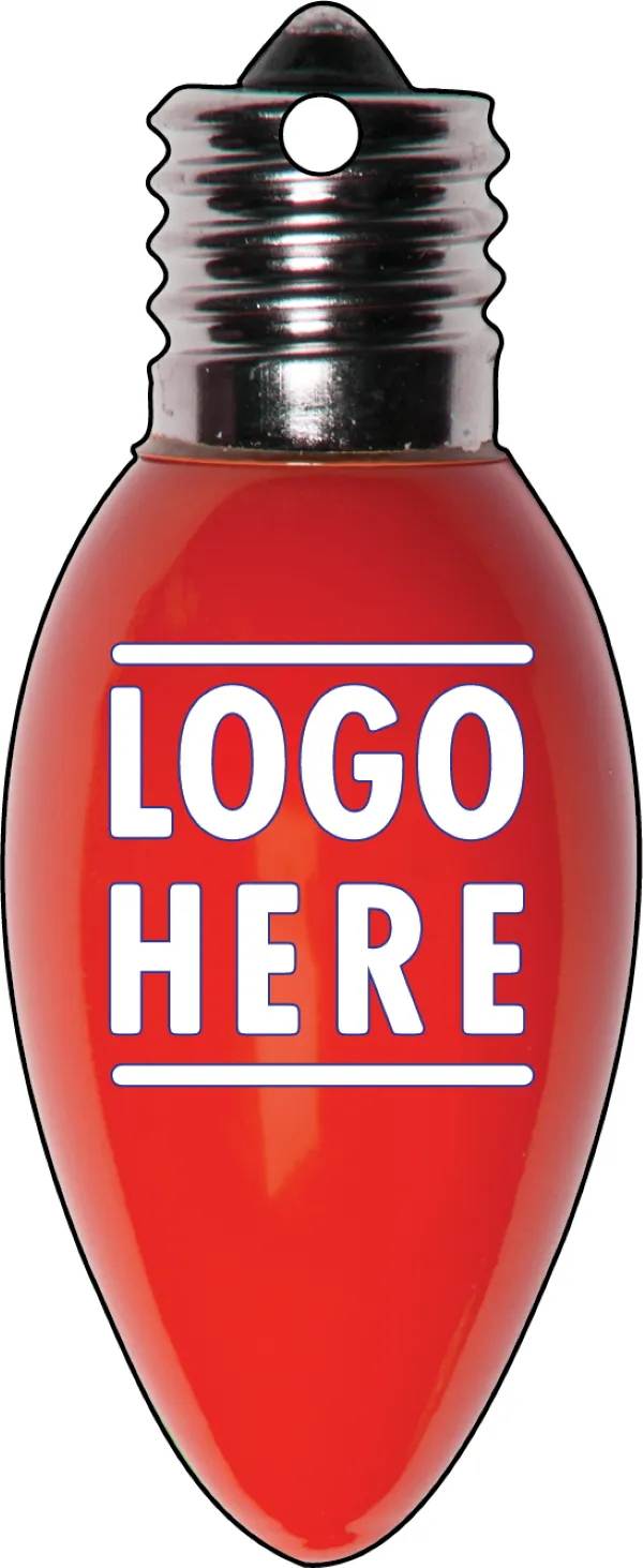 1/4" Recycled Wood Ornaments-LightBulb 1 - Red 4
