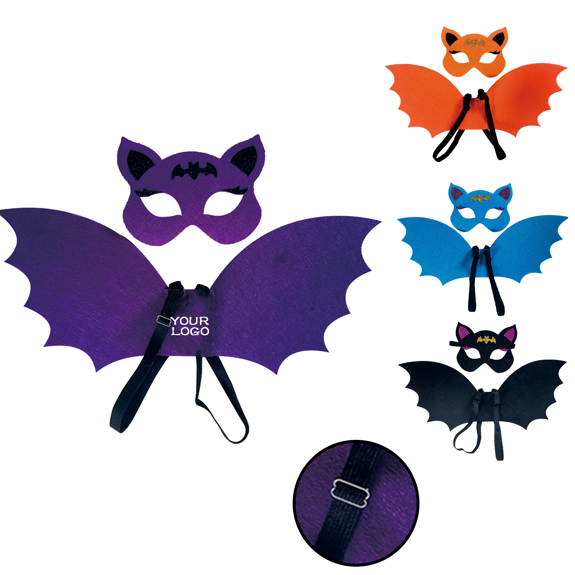 MOQ 20 PCS Adjustable Bat Wings And Mask 4
