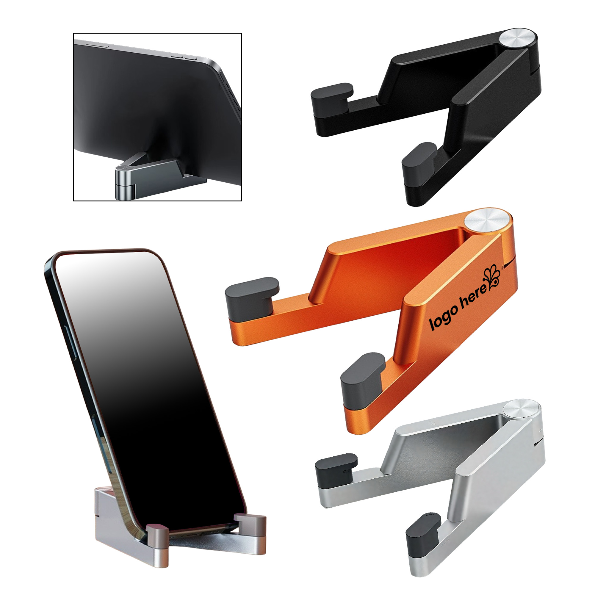V-Shaped Alloy Portable Phone Stand 4