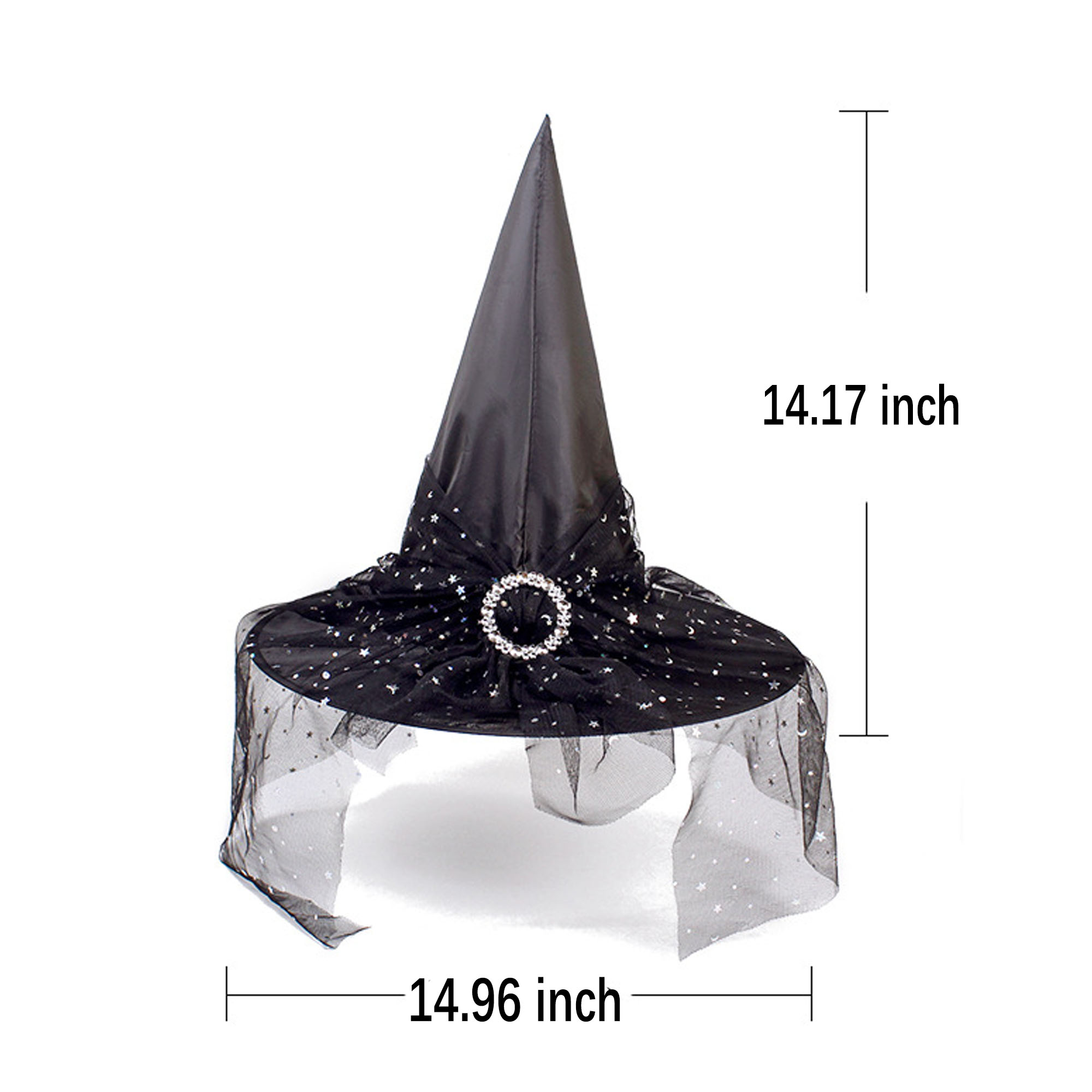Elegant Mesh Lace Witch Hat For Halloween Party Cosplay 4