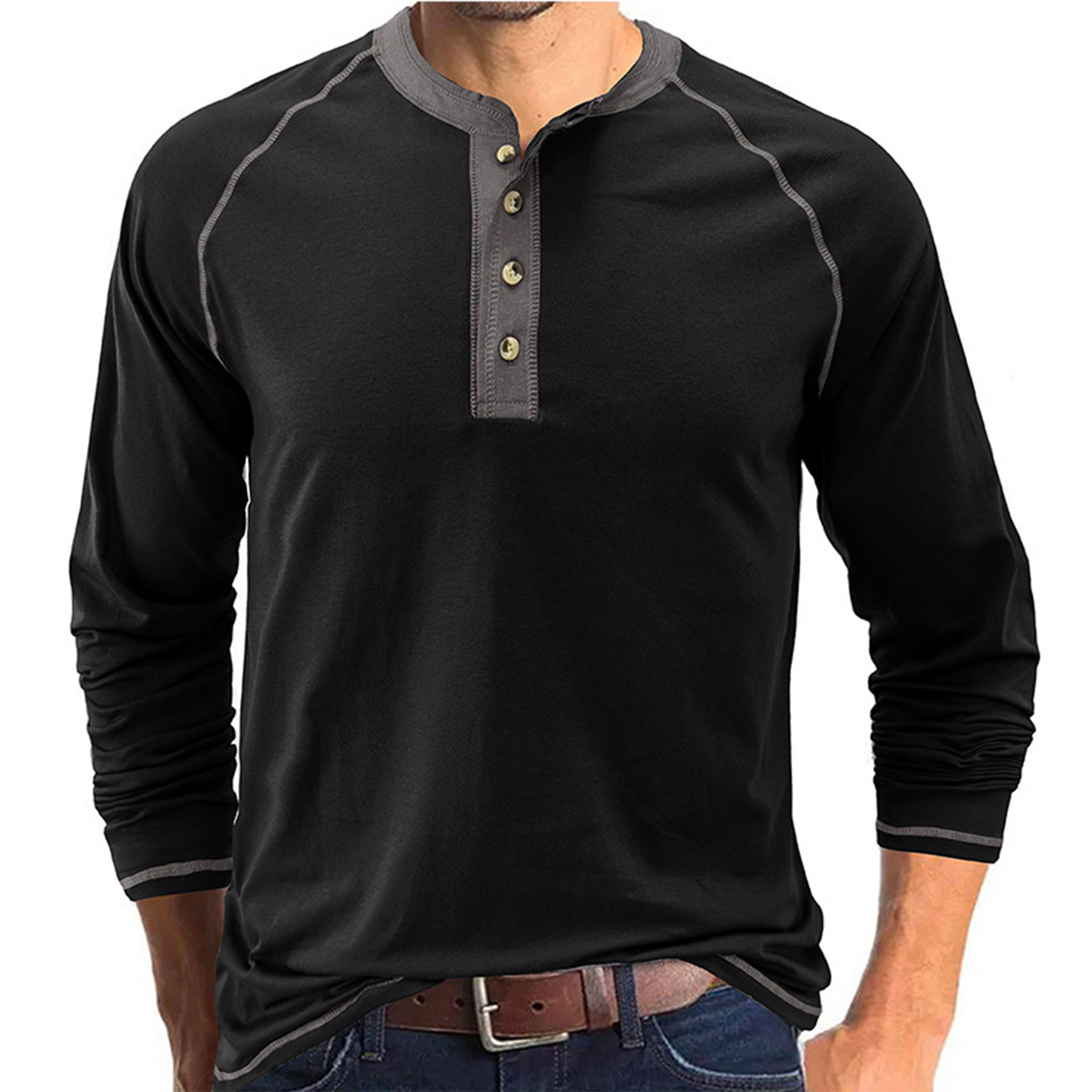 Outdoor Button Long Sleeved Bottoming Shirt 37