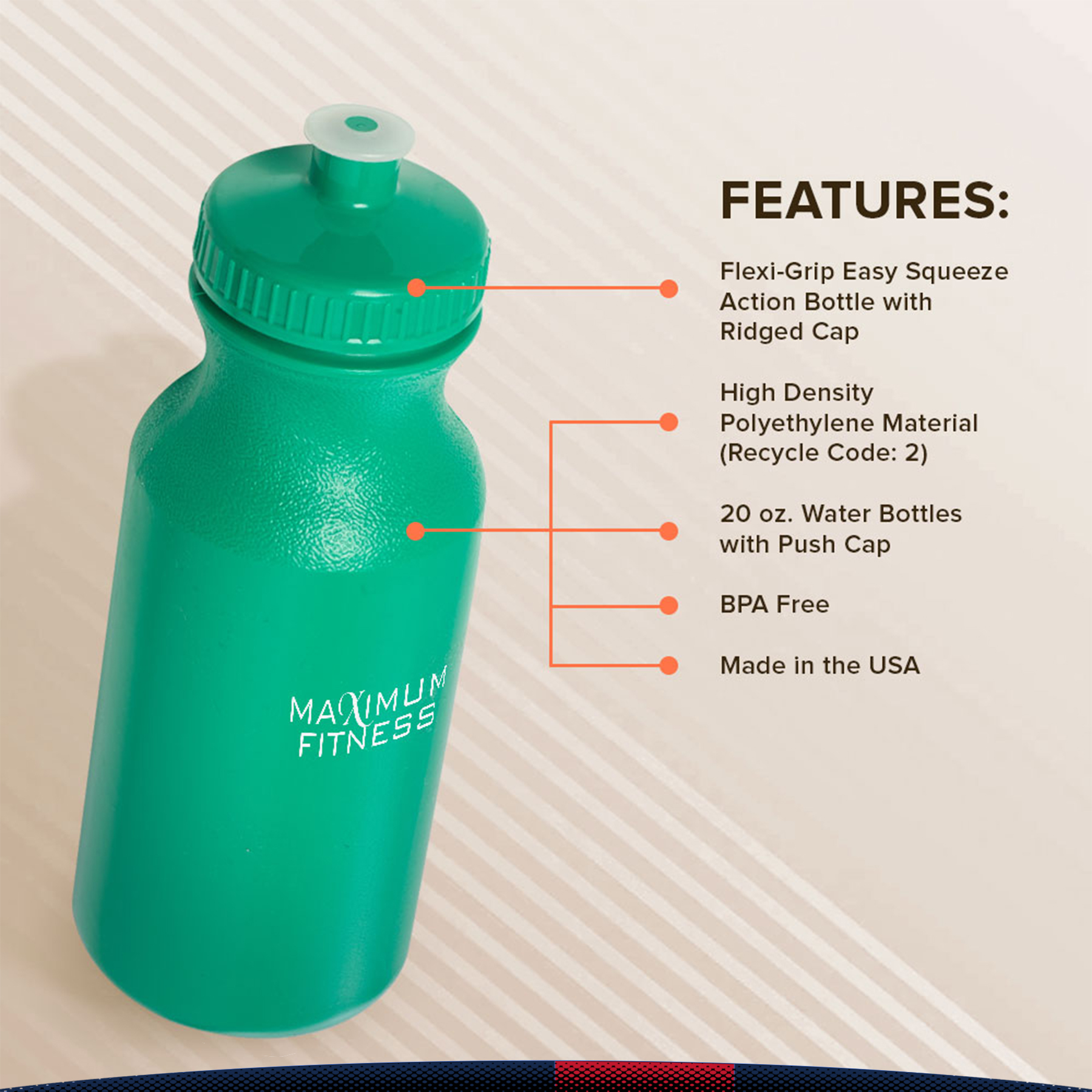 Eamon Plastic Sports Bottle - 20 OZ. 21