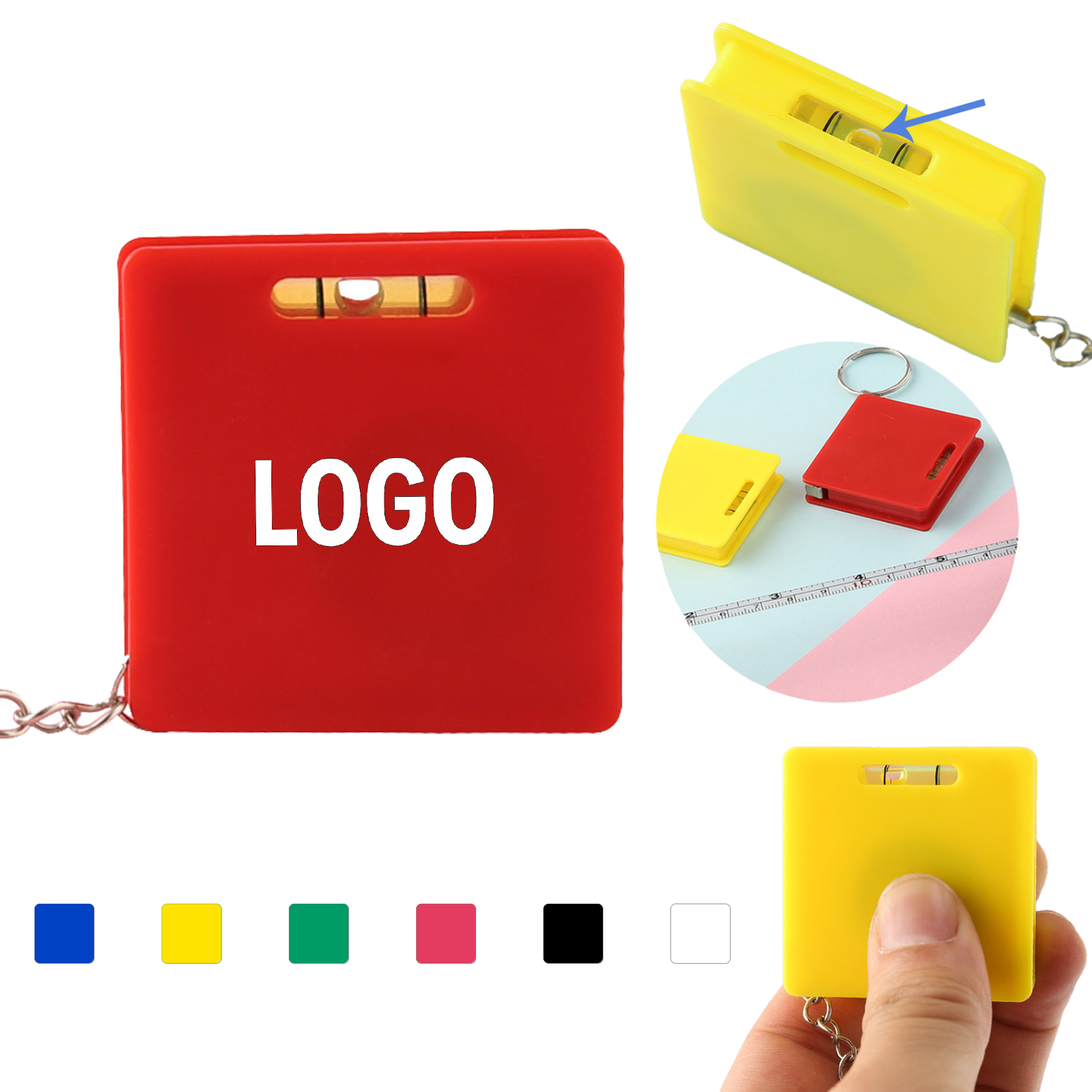 Compact Auto-Retract Measuring Tape Keychain