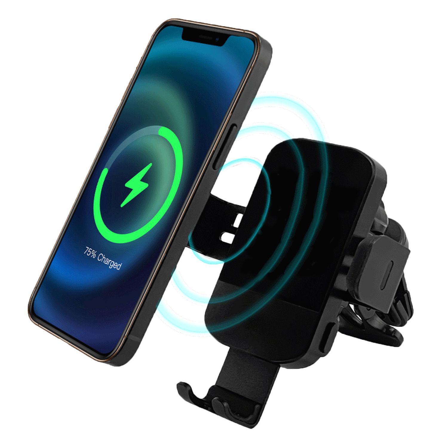 15W Automatic Lock Fast Charge Car Vent Cell Phone Holder 6