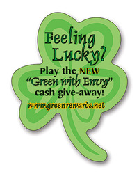 Magnet - Clover / Shamrock Shape (2.5x3) 40 Mil Outdoor Safe