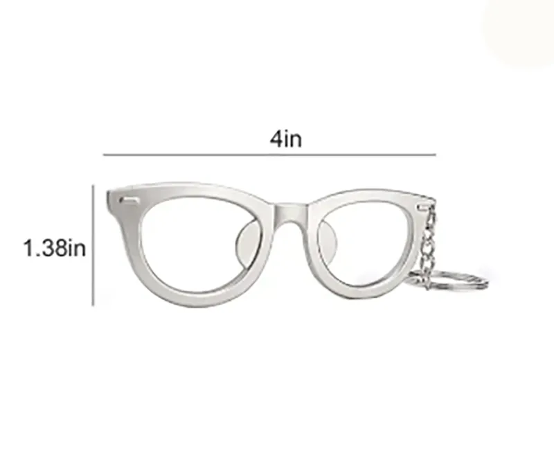 Metal Bottle Opener Keychain With Sunglasses Shape 2