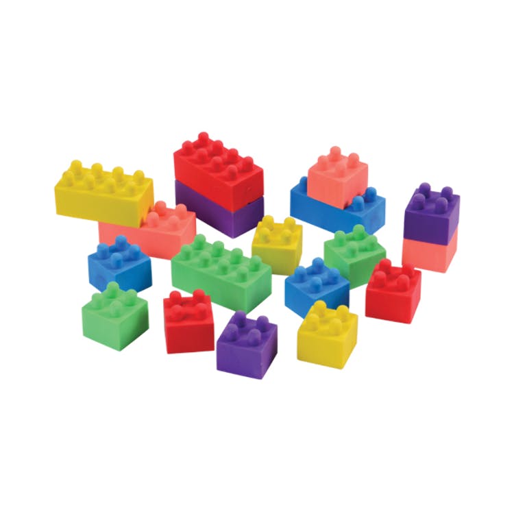 Building Block Erasers Assorted 3