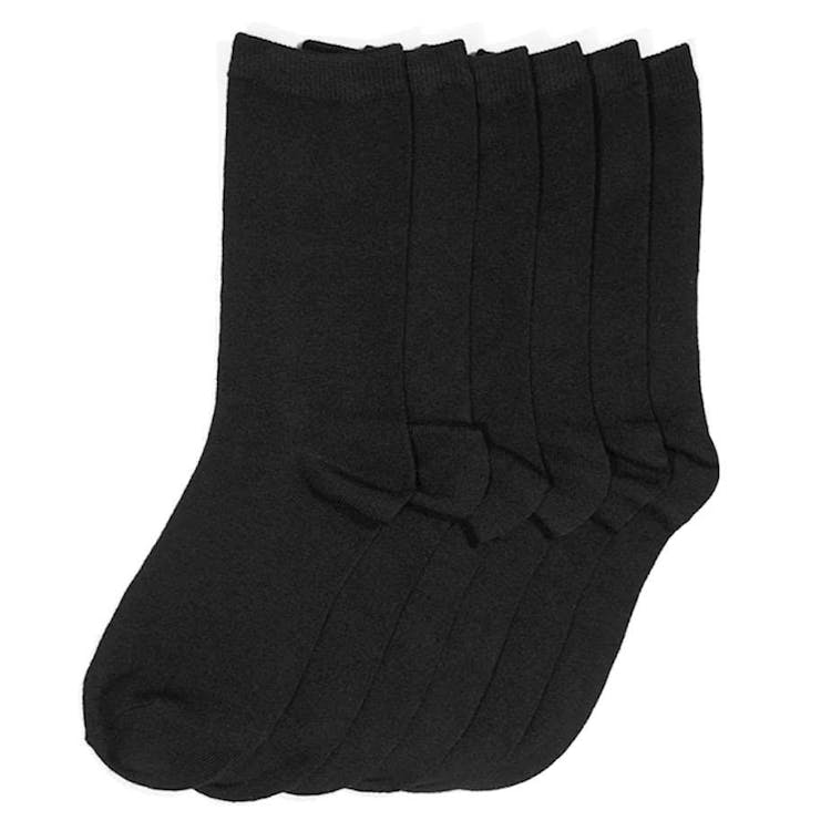 Women's Crew Socks - Solid Black Size 9-11 3