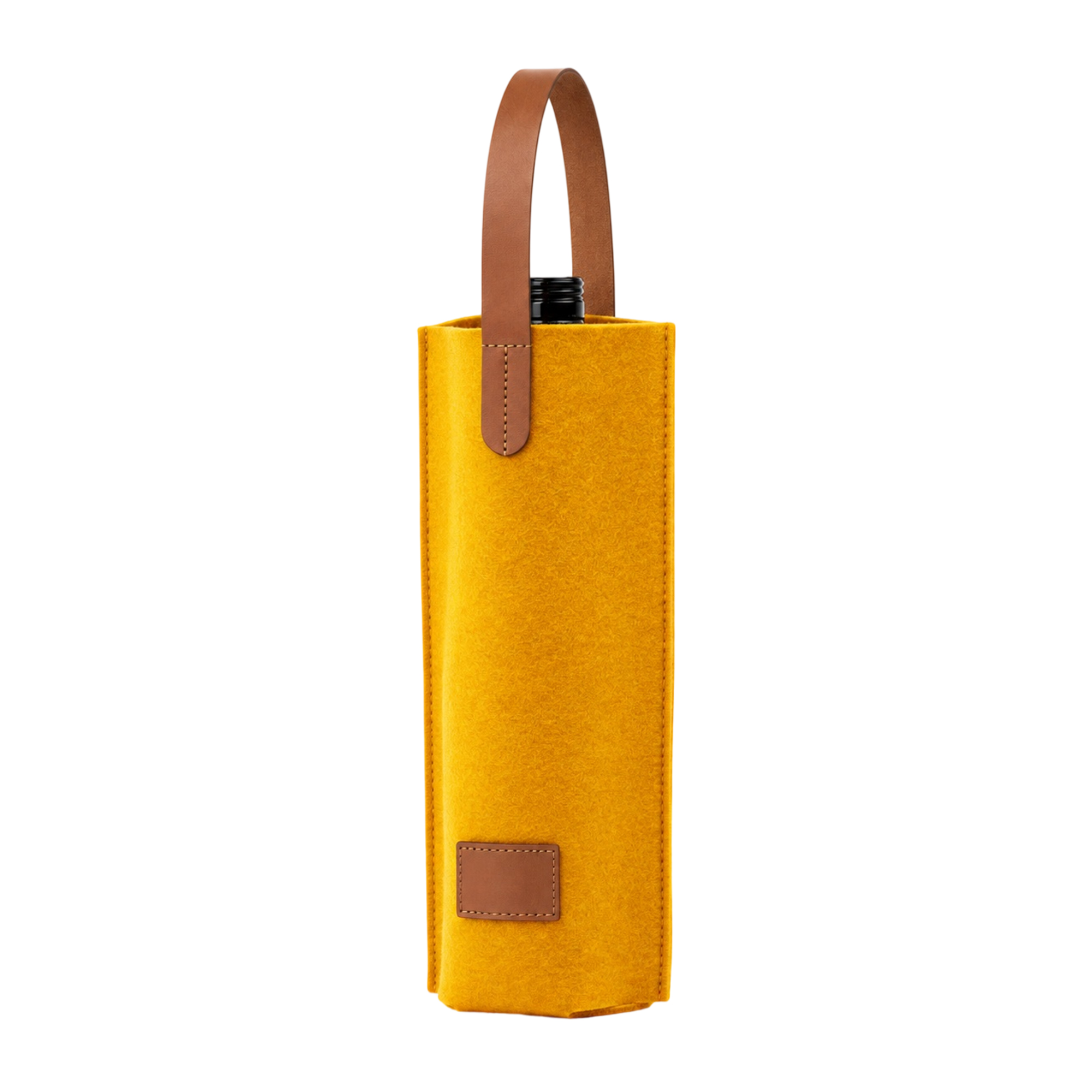 Felt Single Bottle Wine Bag With Carry Strap 7