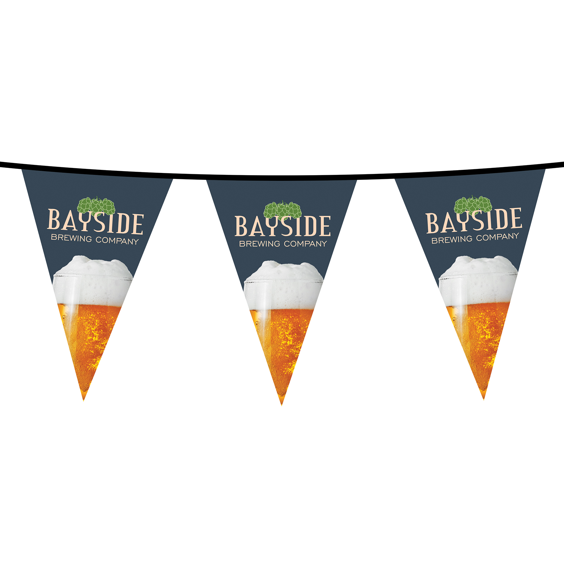 15' PVC Triangular Pennant Strings 10