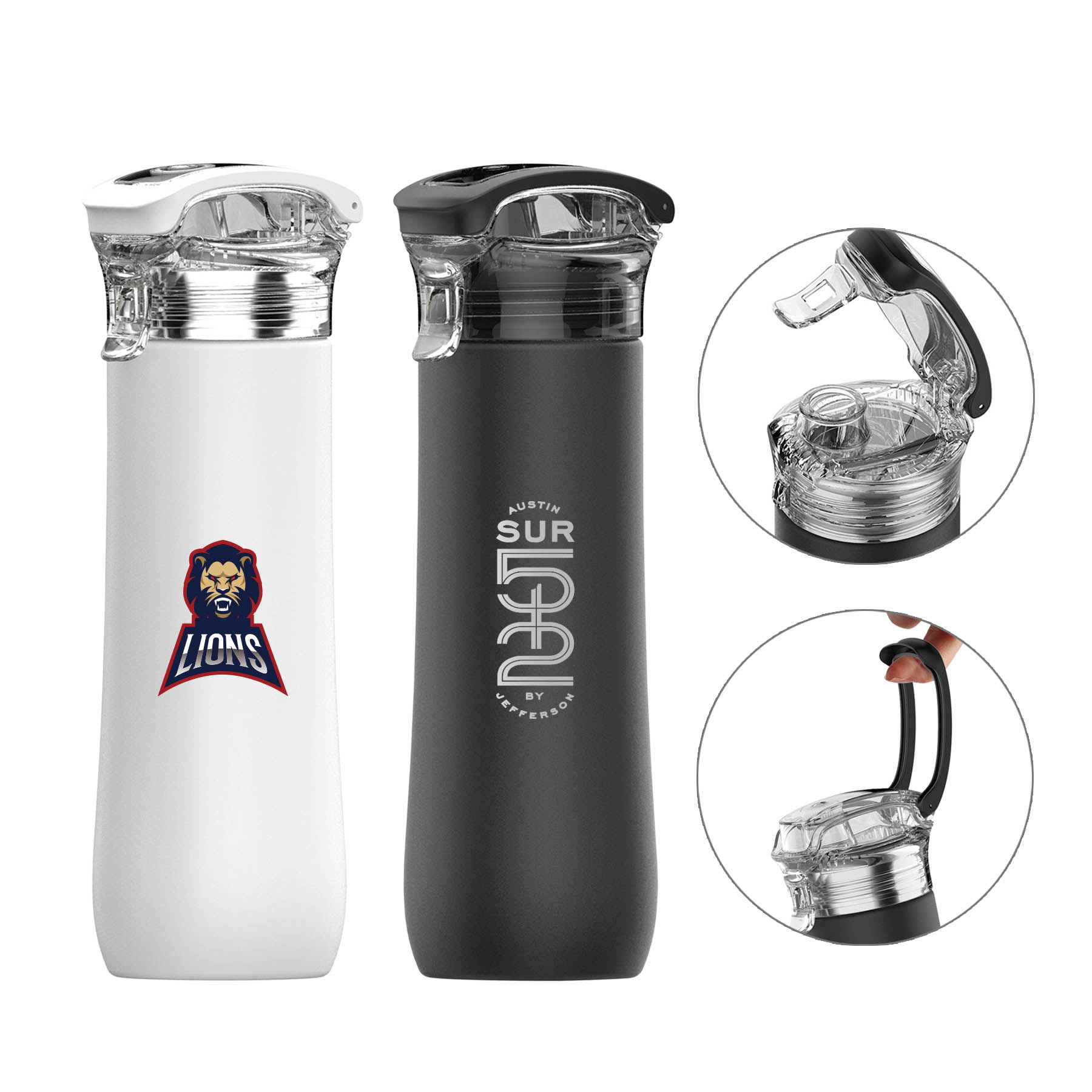 23 oz. Double Wall Stainless Steel vacuum Insulated water Bottle/Mug, custom water bottle with logo imprint 7