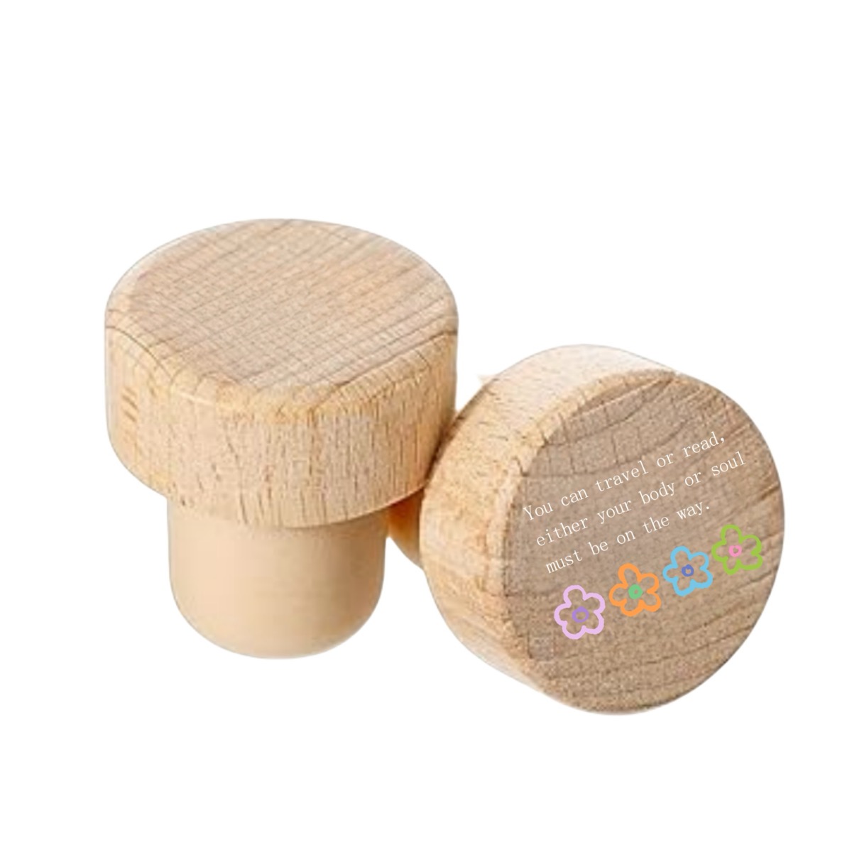 Custom Wine Bottle Wood Stopper 3