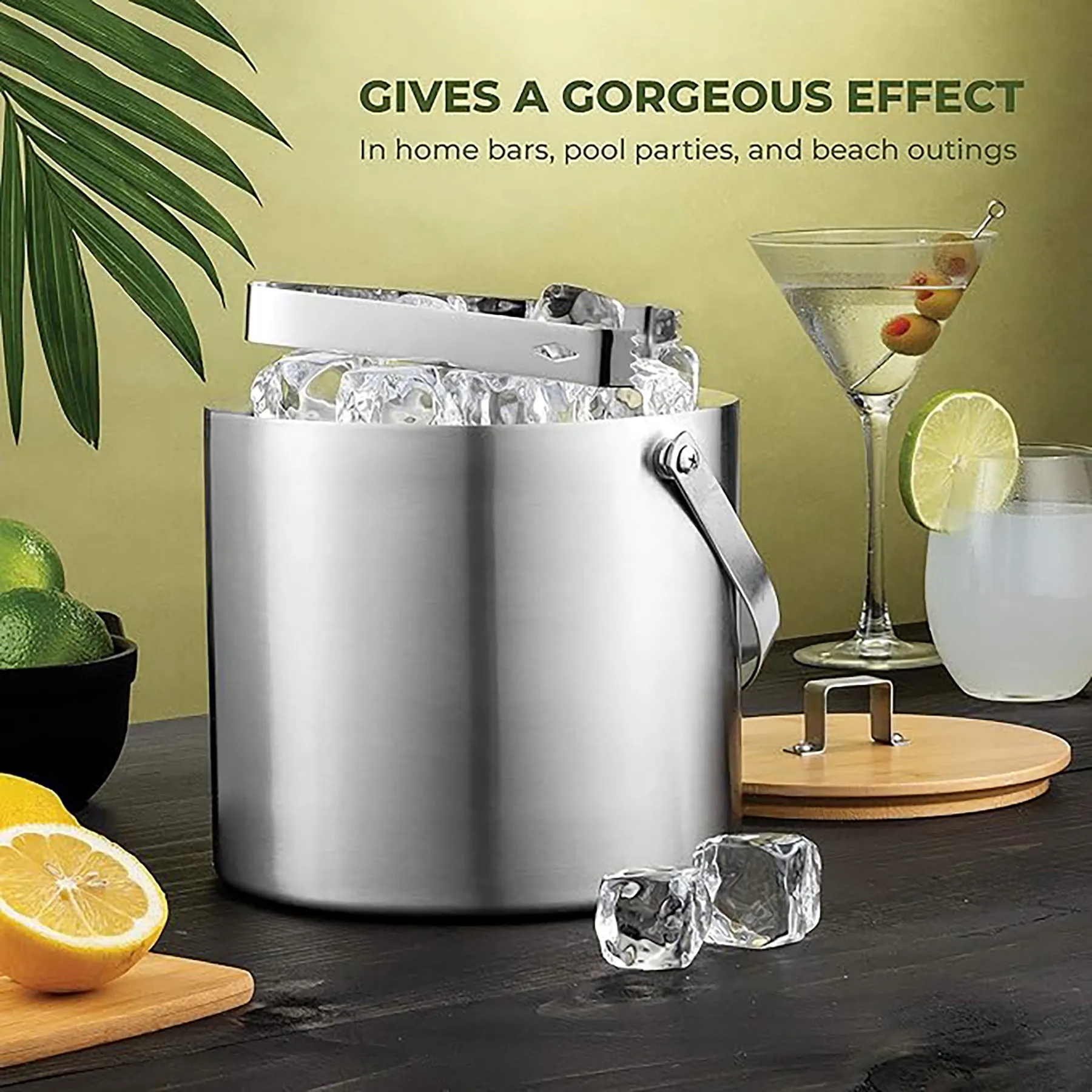 Stainless Steel Insulated Ice Bucket 19