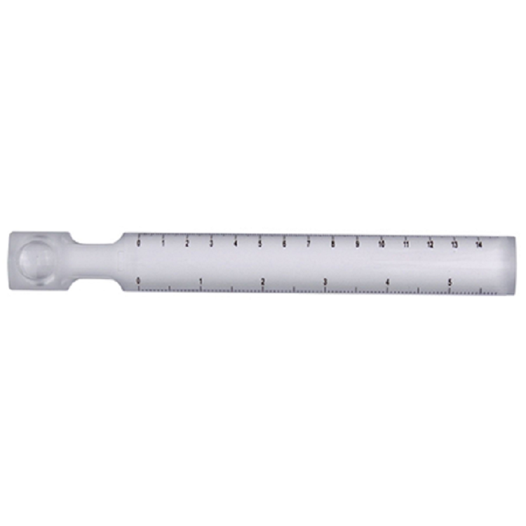 Acrylic Clear Ruler with Magnifier – 6" / 15cm Dual Measurement 8