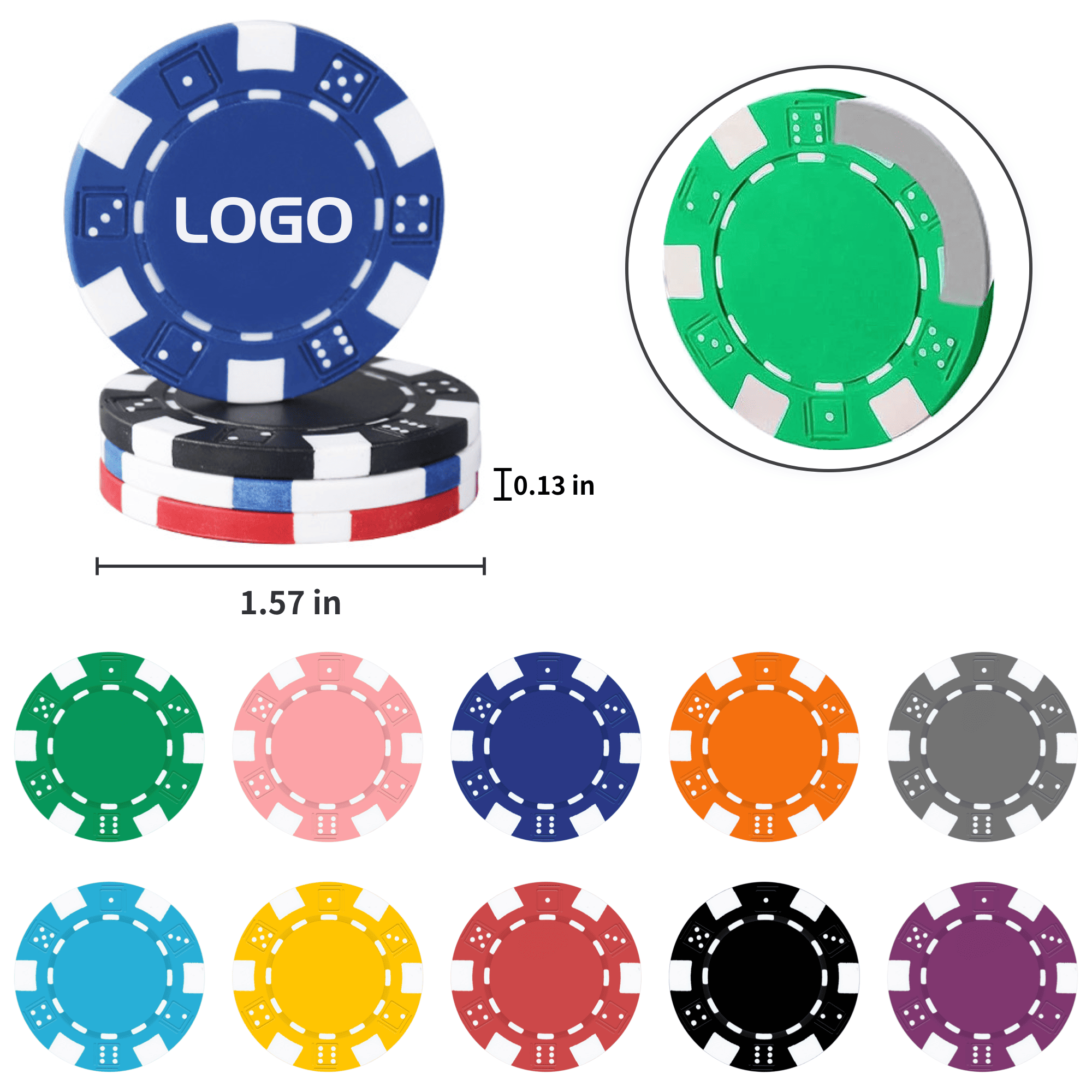 Inner Iron Core Casino Game Poker Chips 4