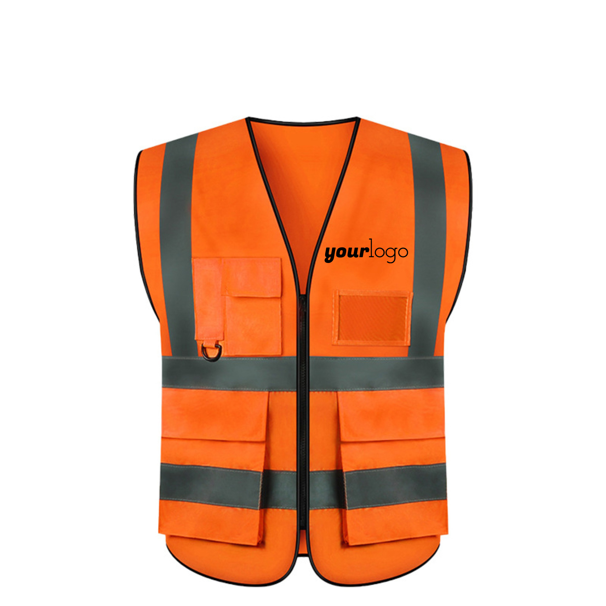 Fluorescent Work Vest With Reflective Strips 11