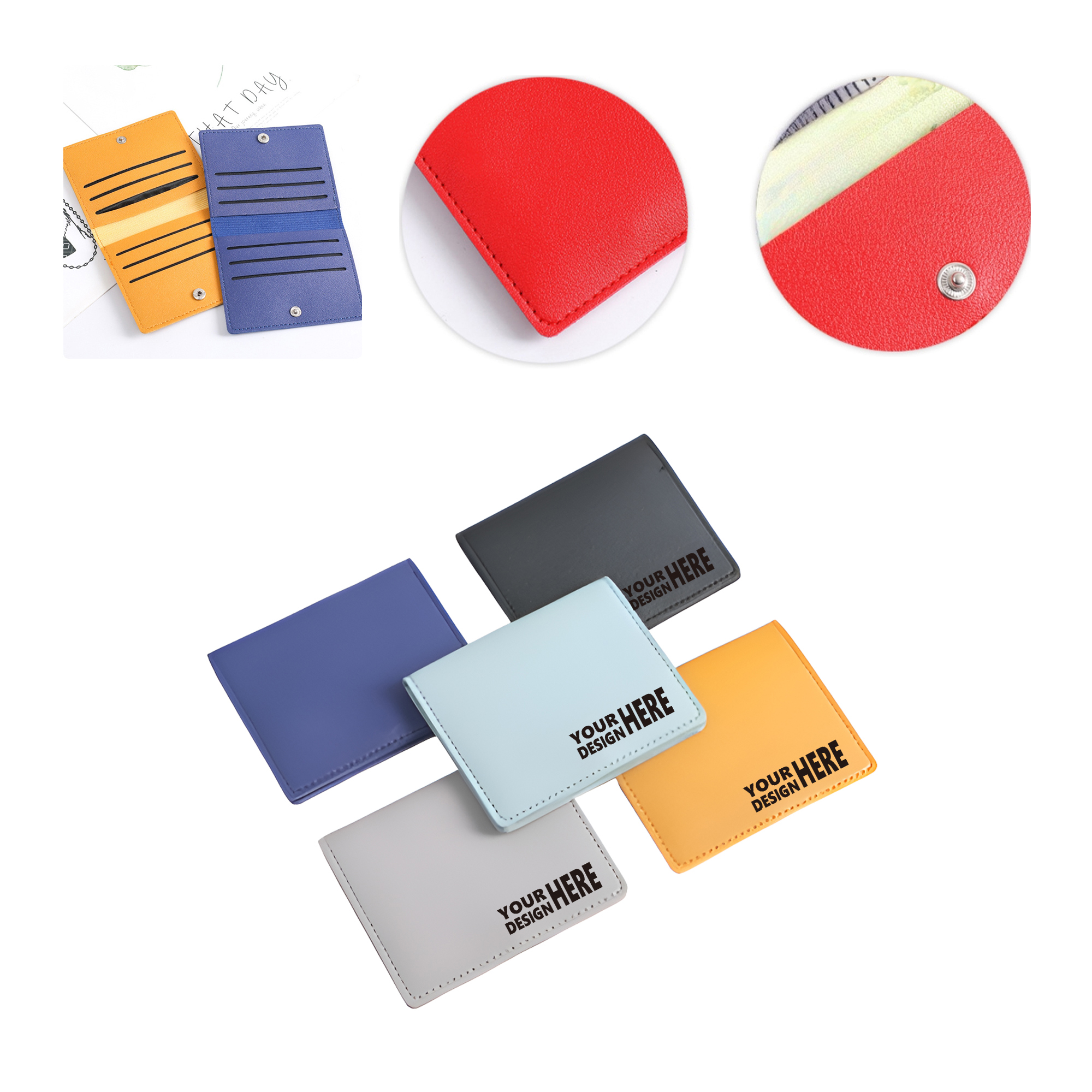 MOQ50 Personalized Slim Minimalist Card Holder Wallet