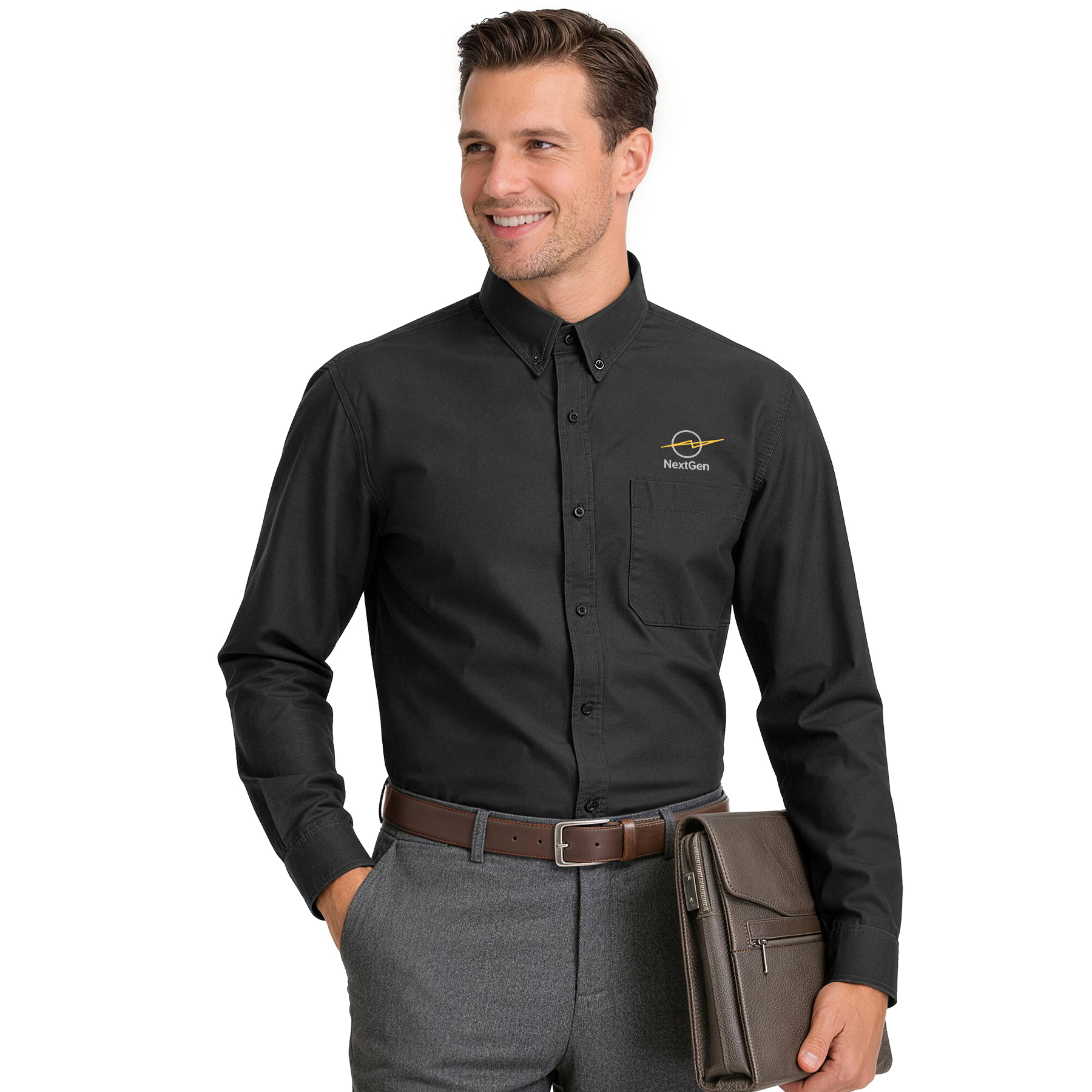 Men's Long Sleeve Button Down Woven Shirt 3