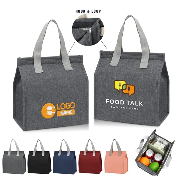 Custom 6 Can Capacity Insulated Lunch Cooler Tote Bag — Office School Travel Gift
