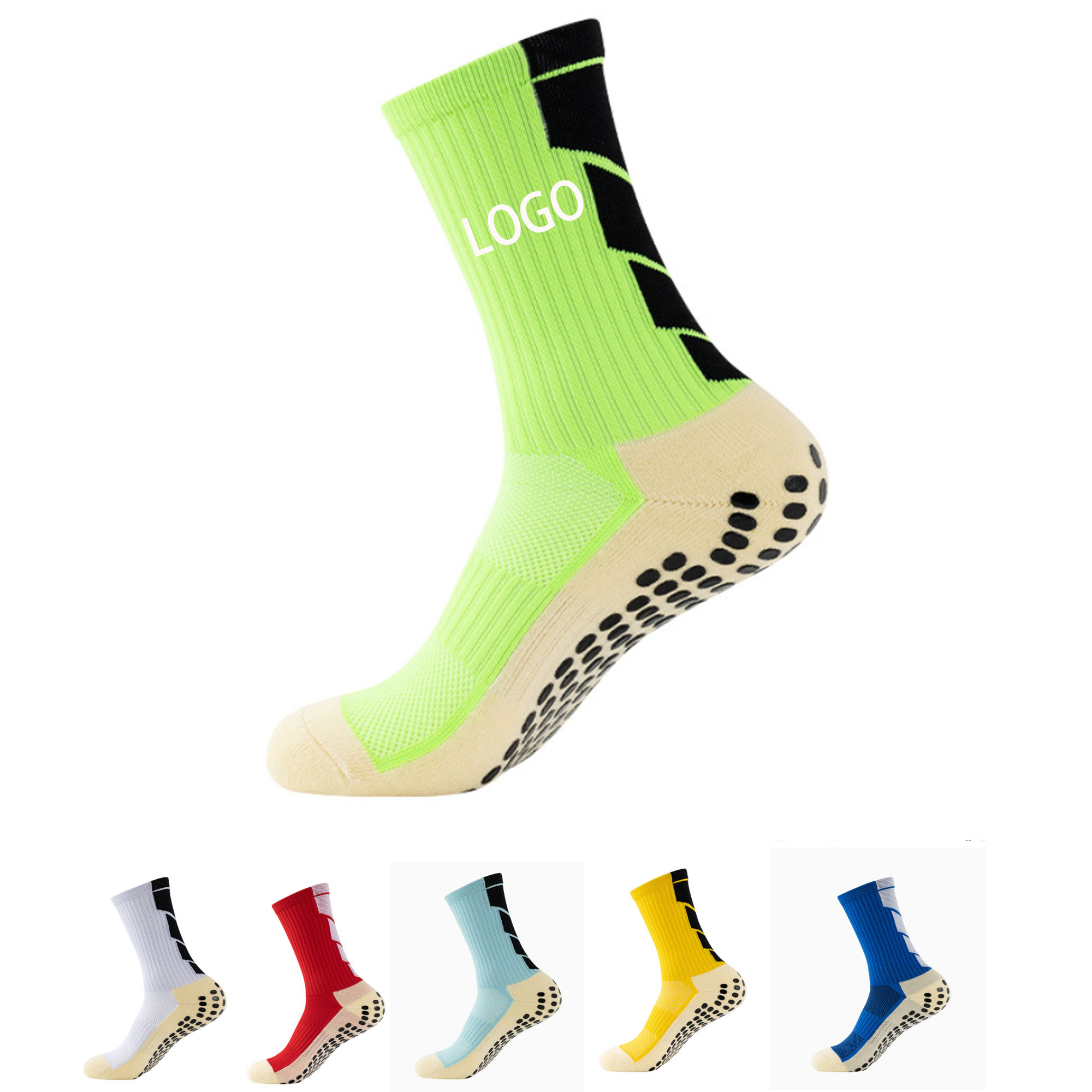 Grip Dot Anti-Slip High-Stretch Match Socks 2