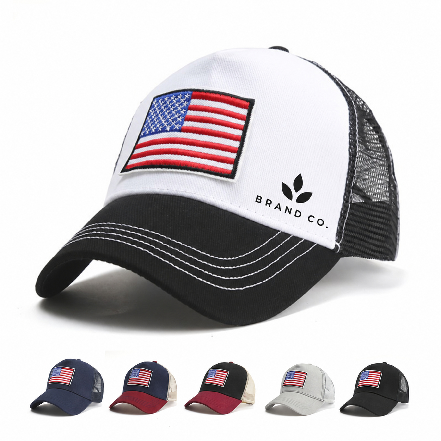 American Flag Mesh Baseball Cap