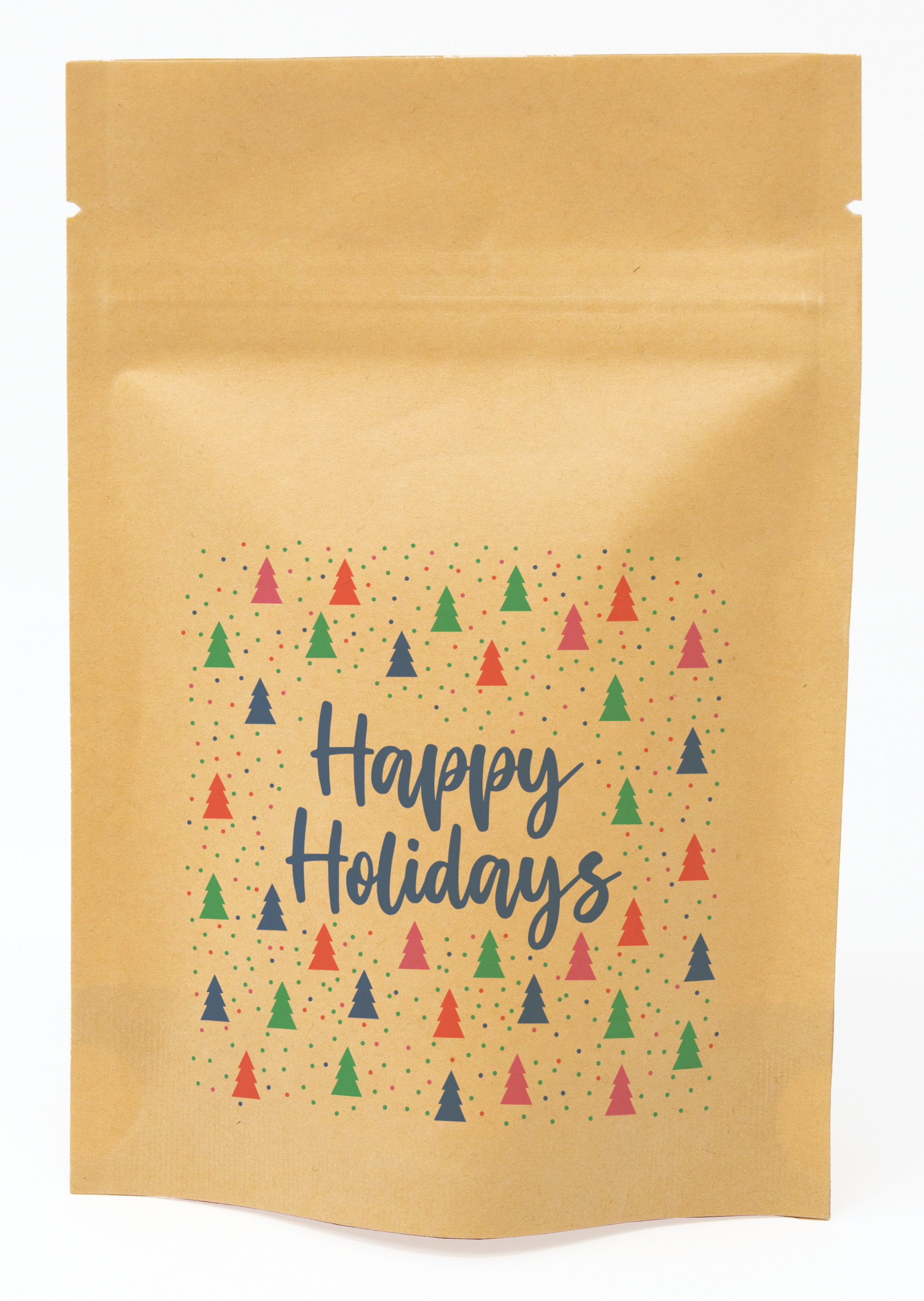 Bold Christmas Trees Predesigned Kraft Barrier Pouch (4"W x 6"H x 2"D) 2