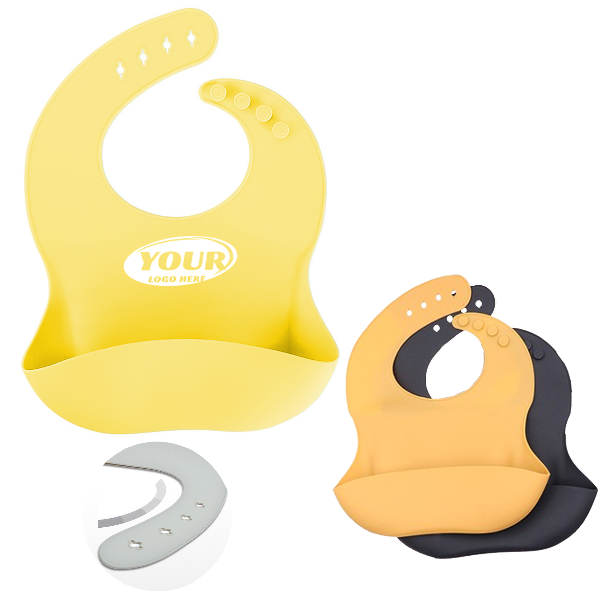Soft Silicone Infant Bib With Adjustable Strap 5