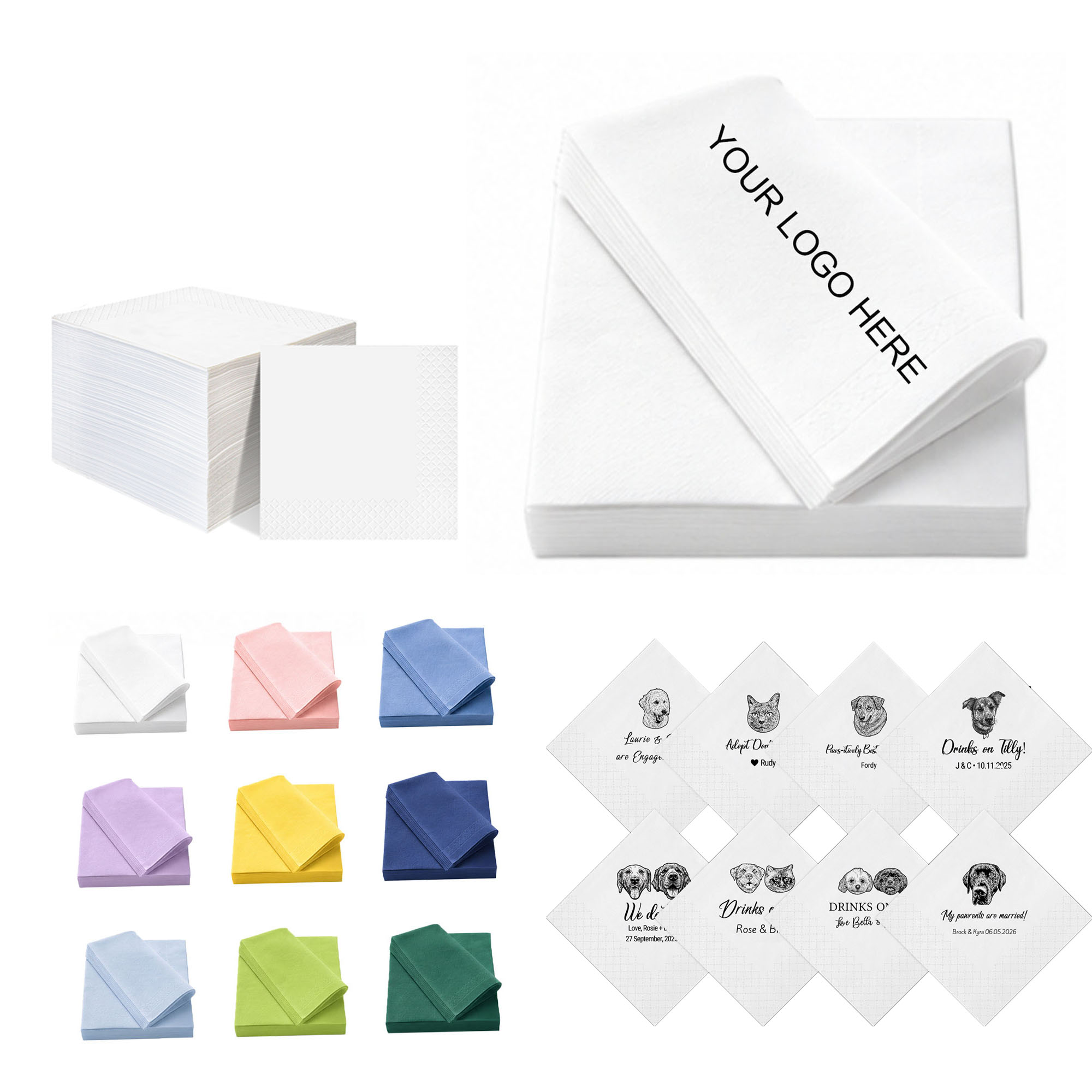 Printed Multicolour Tissue Paper Wedding Party Decoration