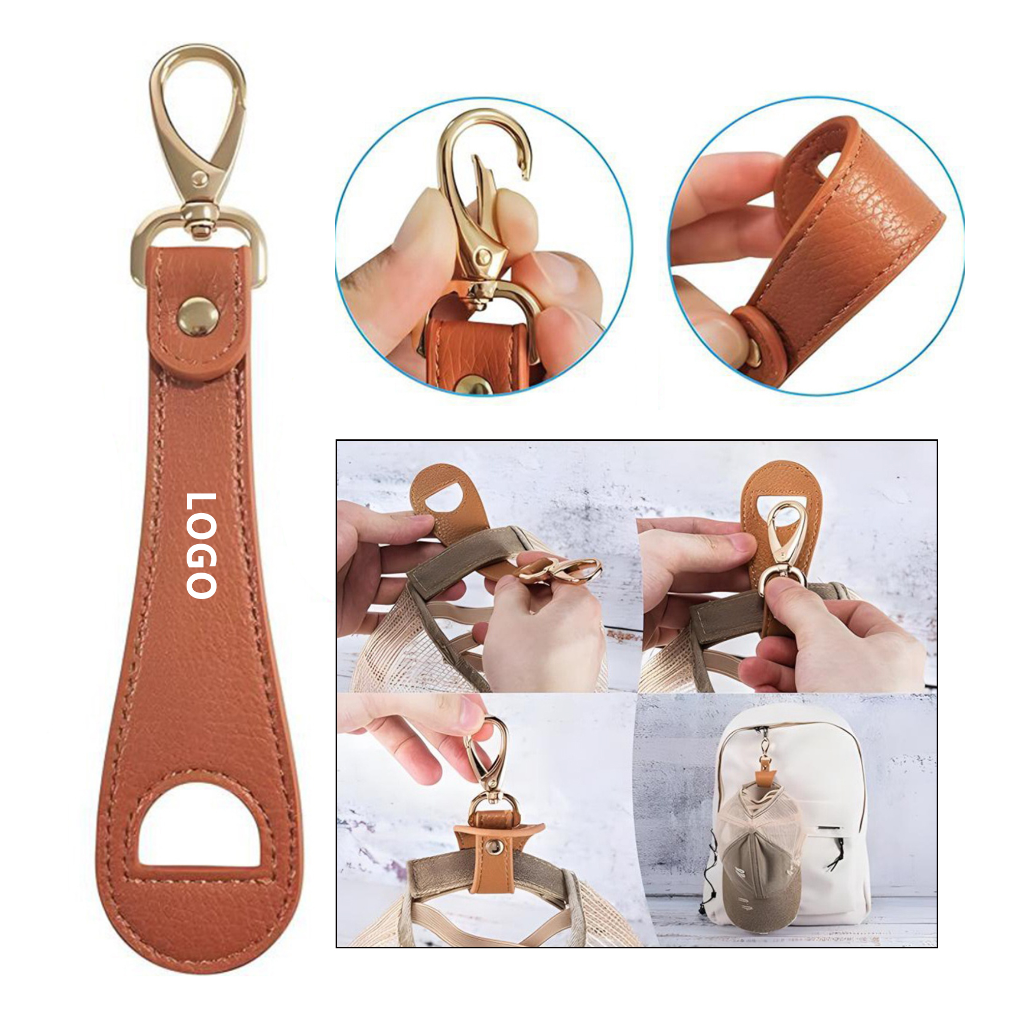 Multifunctional PU Leather Hat Clip 3