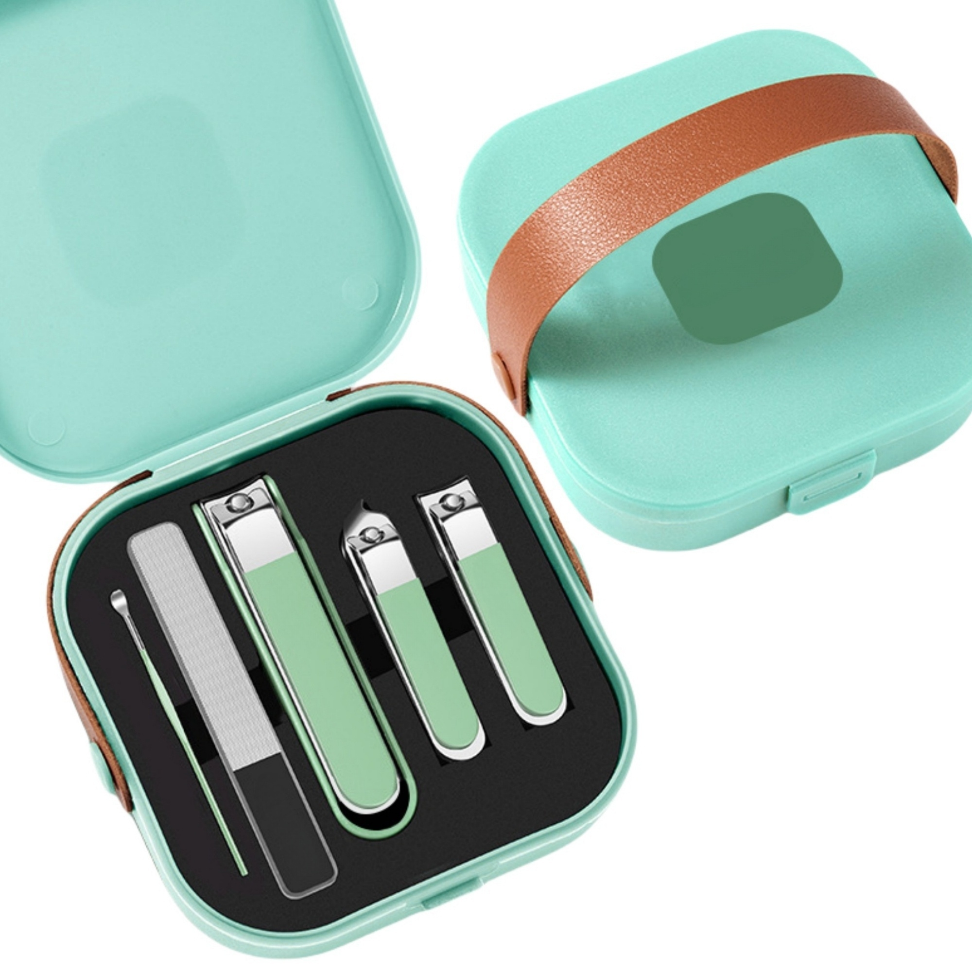 Portable Travel Mate Steel Nail Clippers Set 12